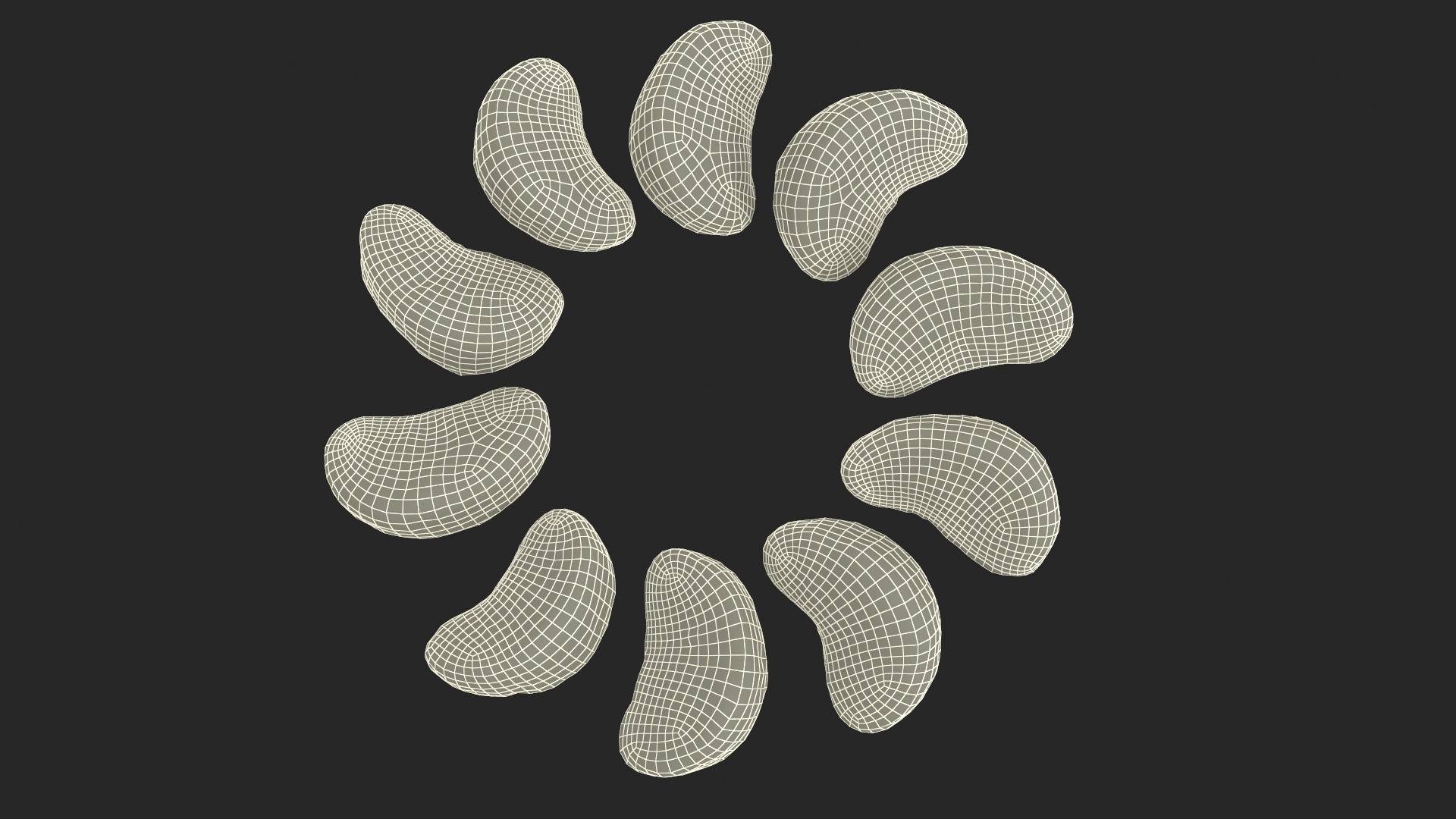 3D Slices of Peeled Orange Tangerine Fruit in Sun Form