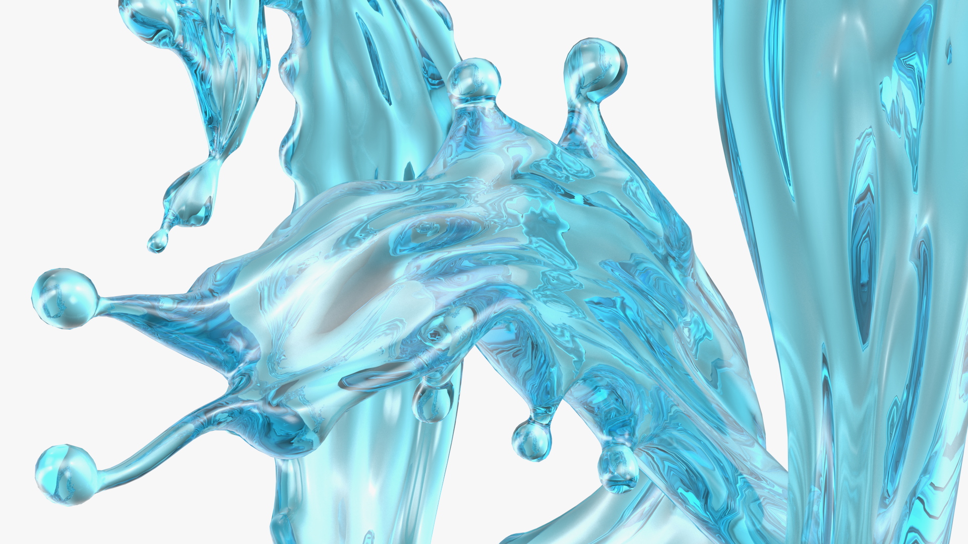 3D model Water Heart Shaped Splash
