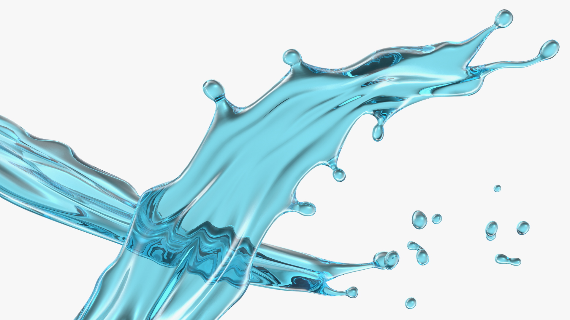 3D model Water Heart Shaped Splash