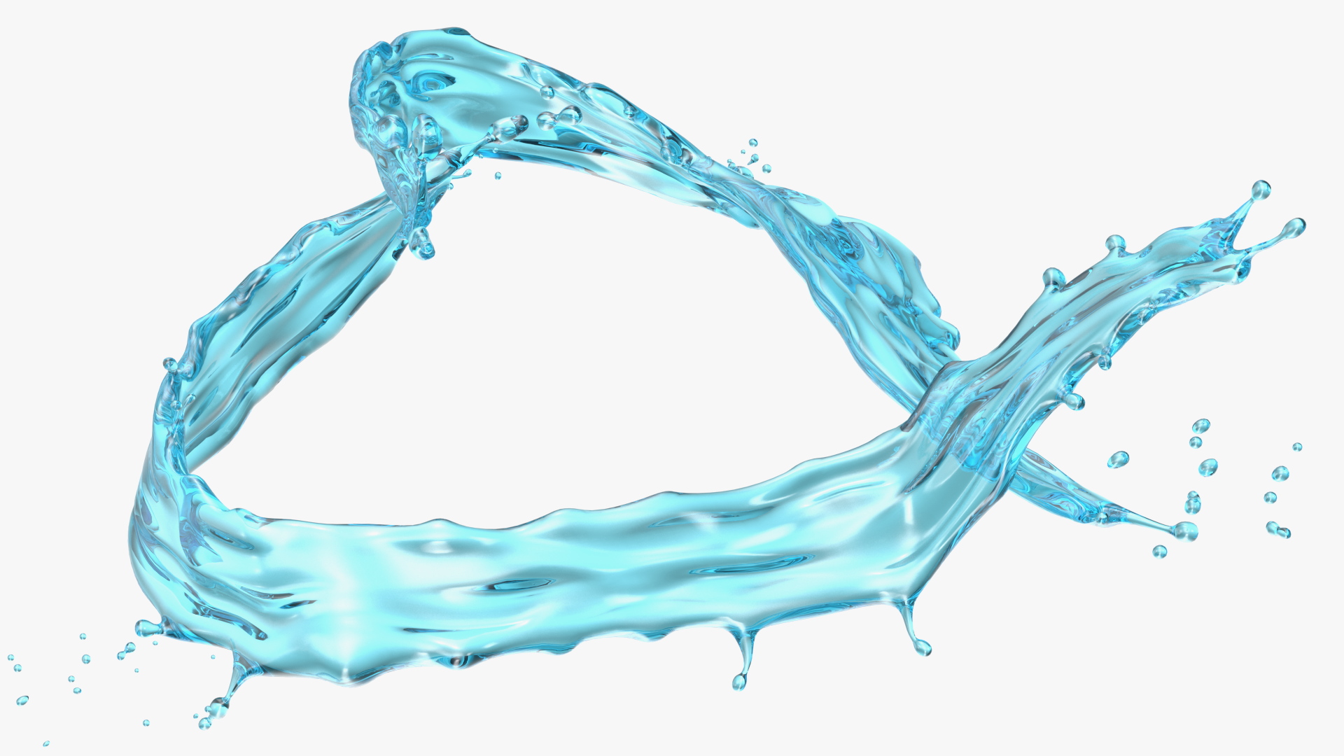 3D model Water Heart Shaped Splash