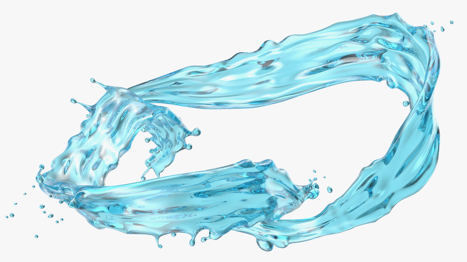 3D model Water Heart Shaped Splash