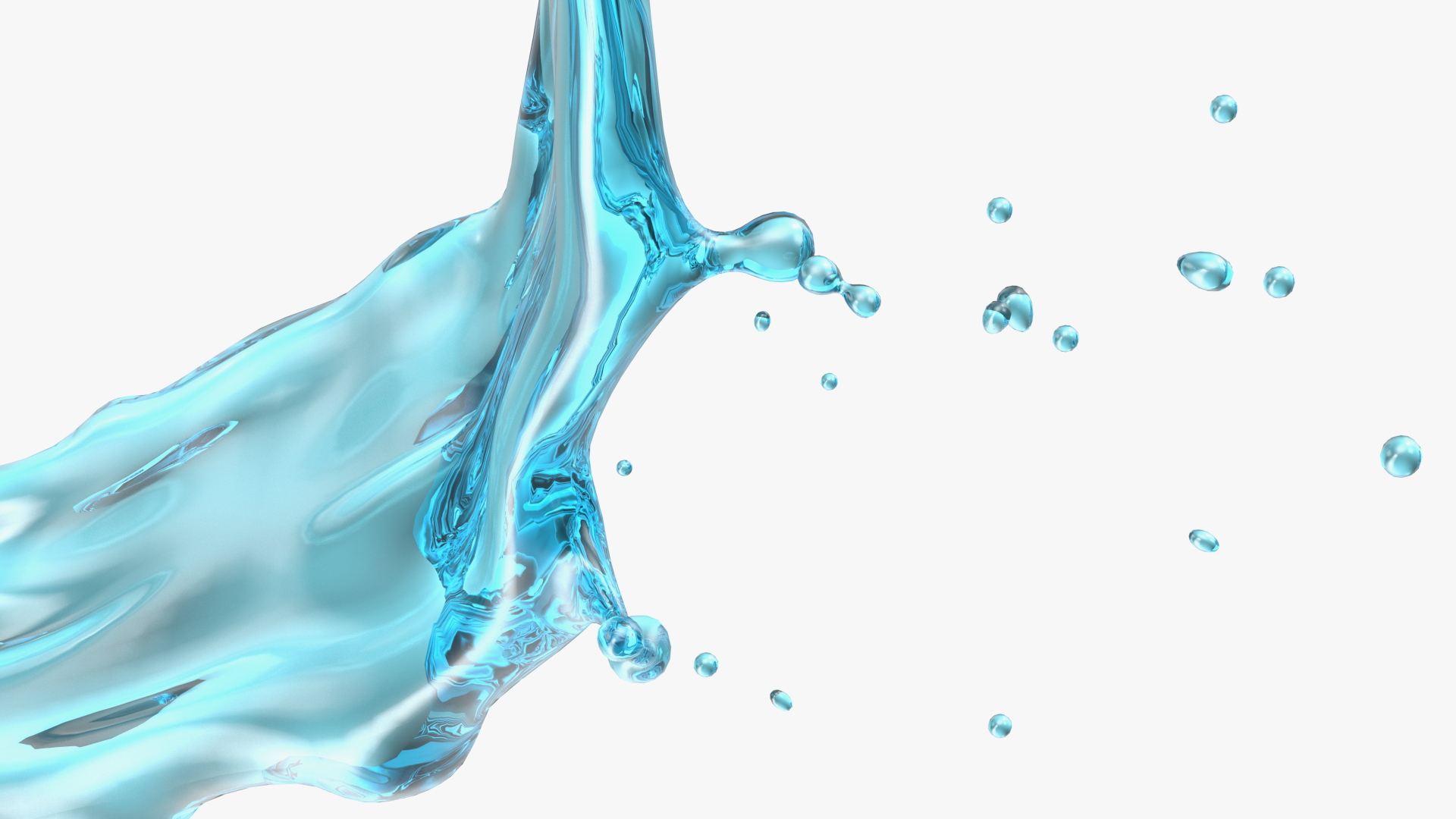 3D model Water Heart Shaped Splash