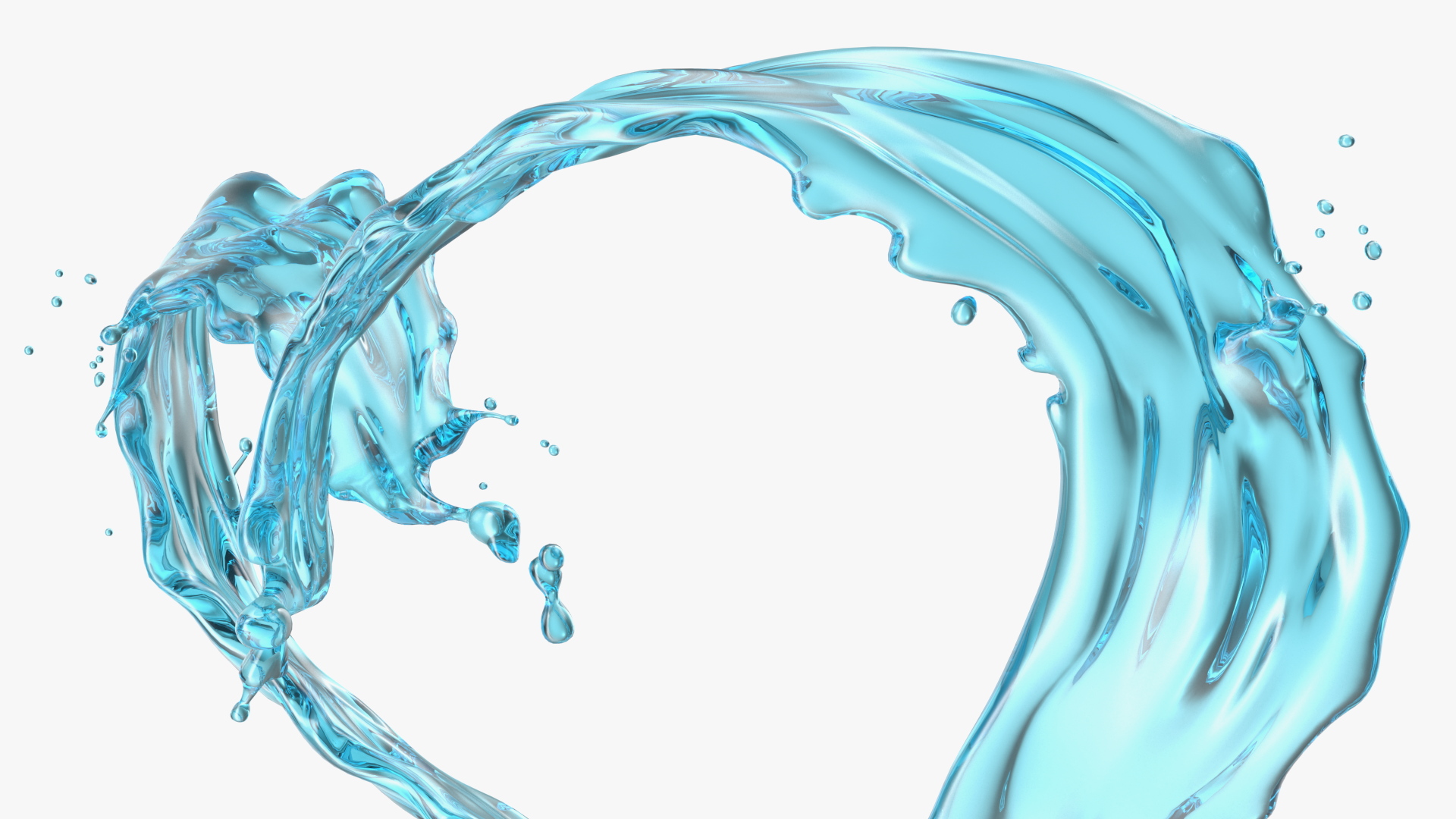 3D model Water Heart Shaped Splash