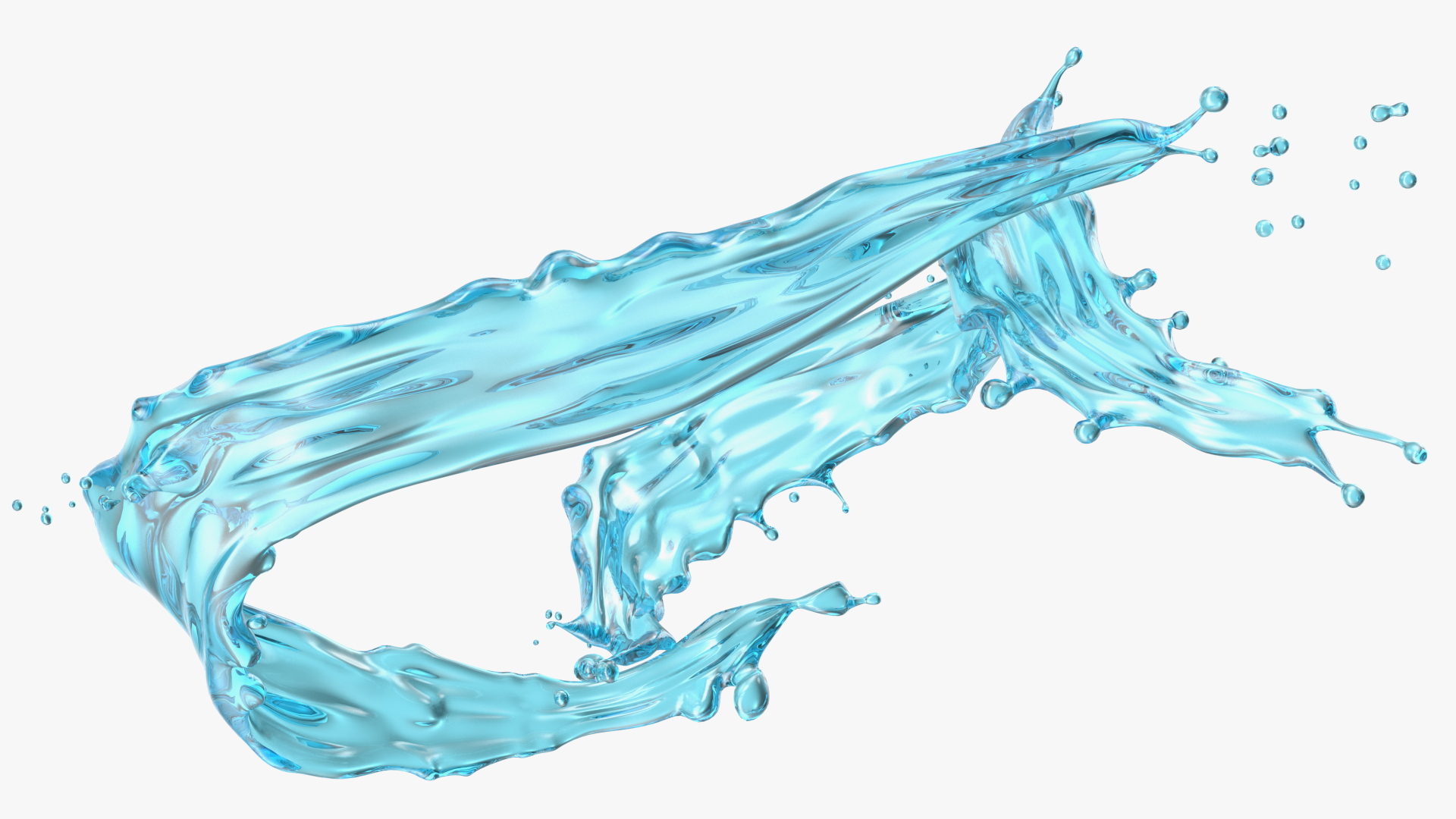3D model Water Heart Shaped Splash