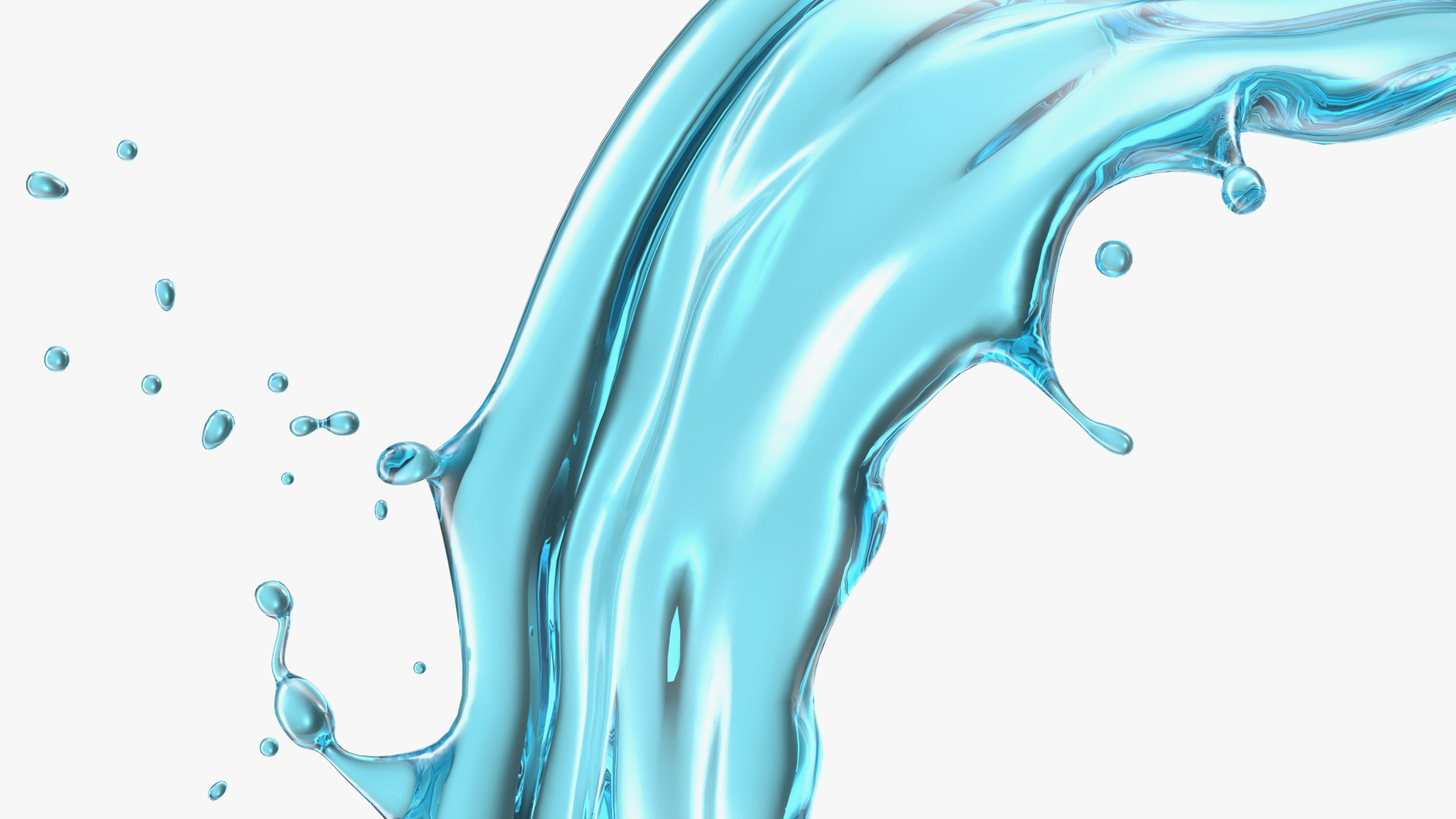 3D model Water Heart Shaped Splash