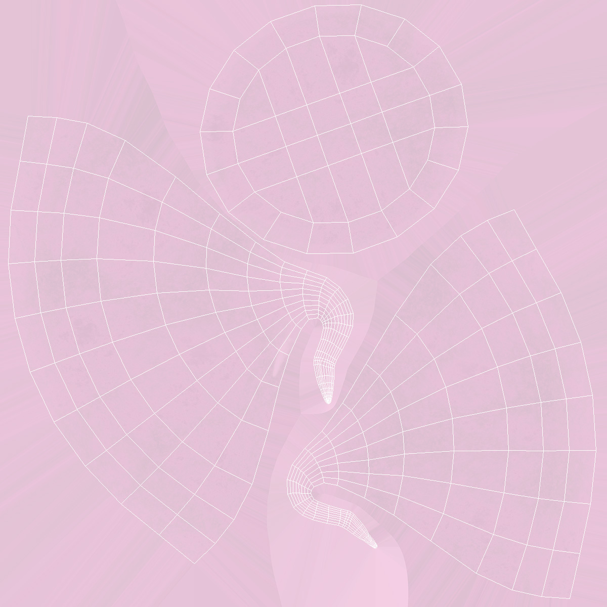 Smooth Meringue Drop Cookie Pink 3D