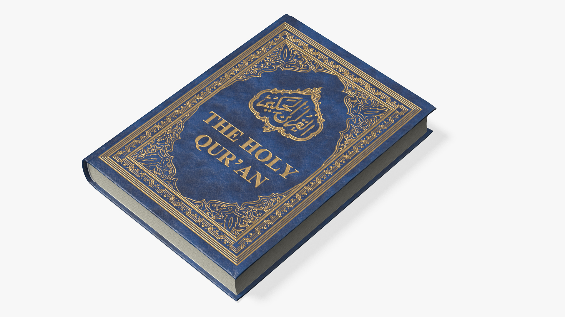 Holy Quran Blue Closed 3D