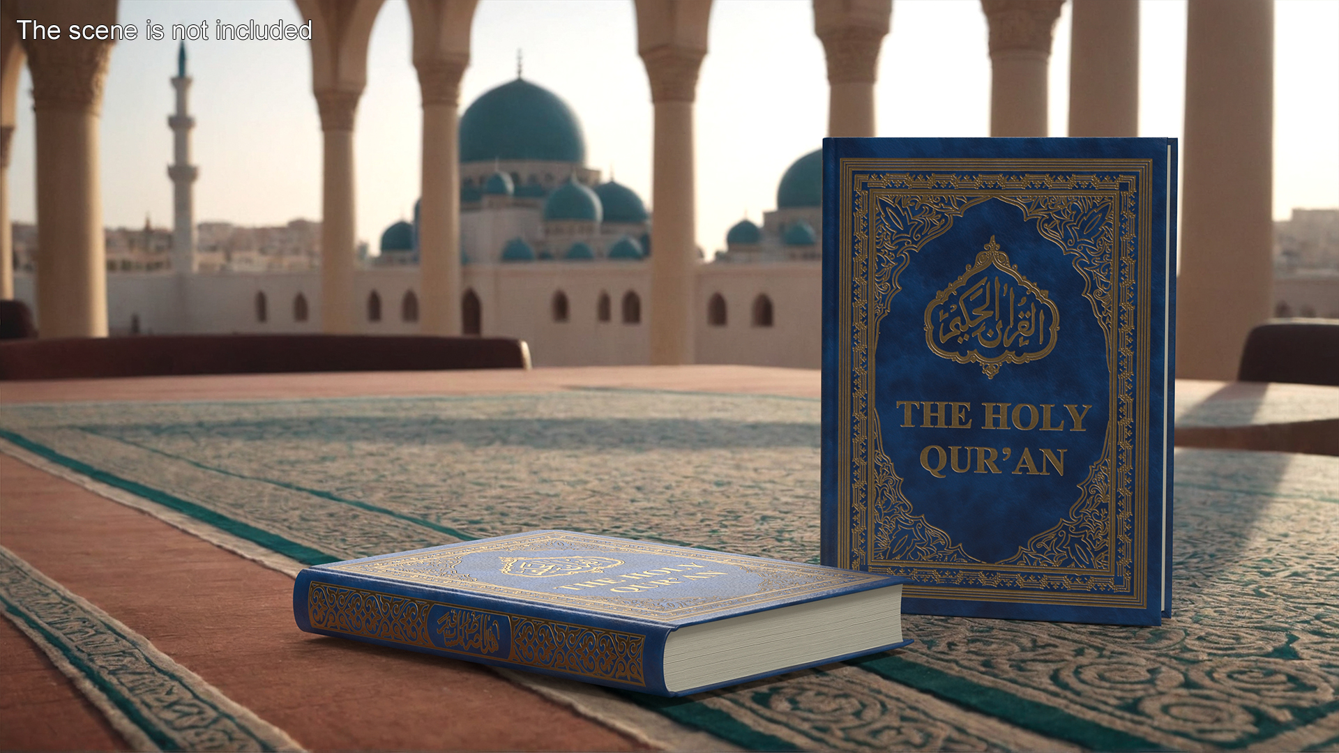 Holy Quran Blue Closed 3D