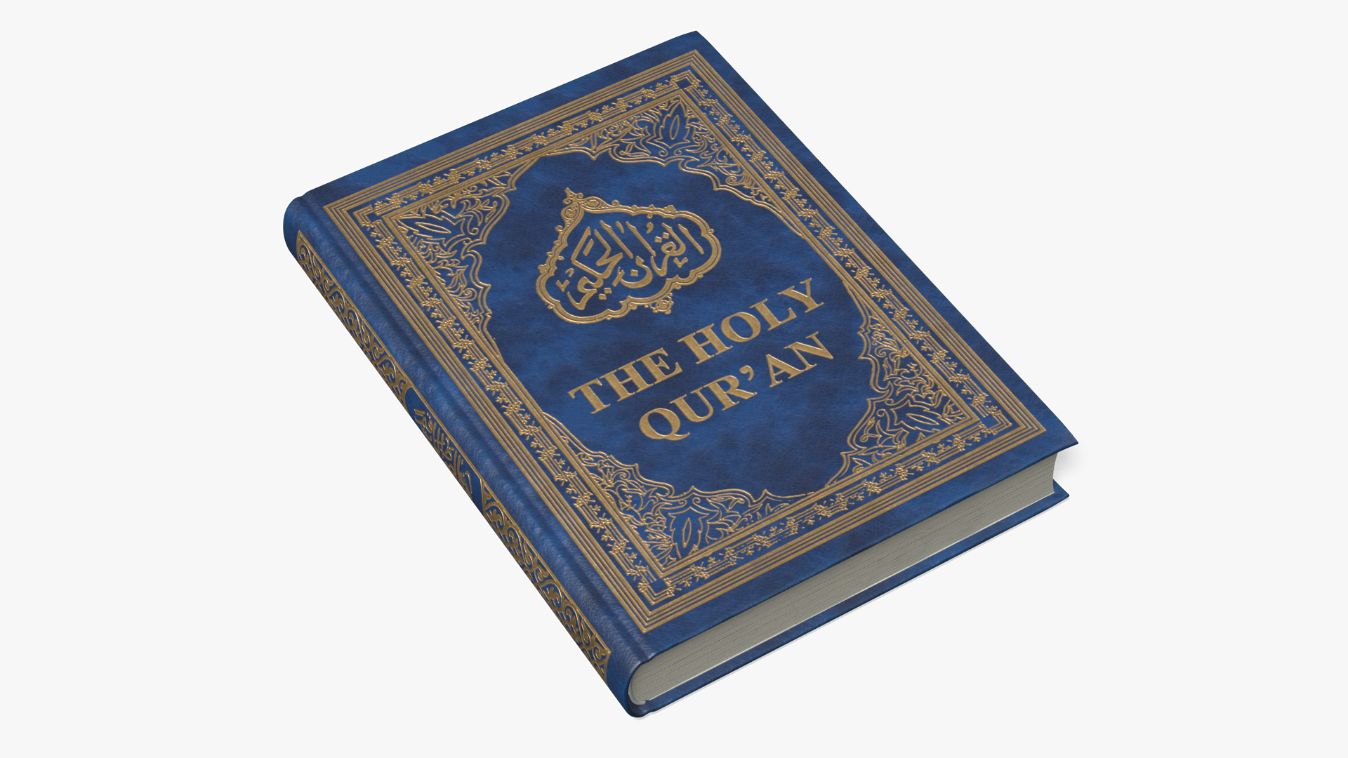 Holy Quran Blue Closed 3D