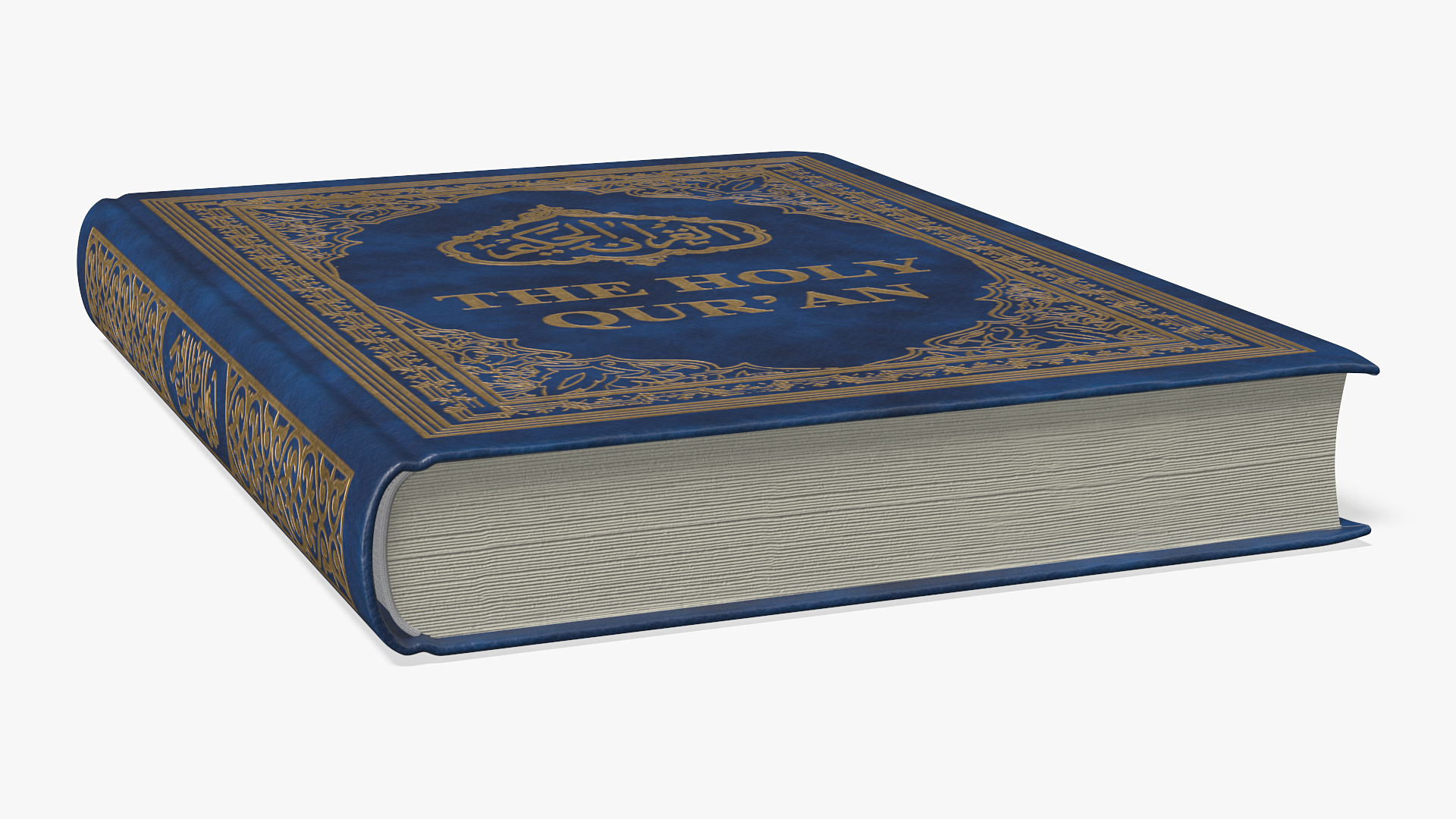 Holy Quran Blue Closed 3D