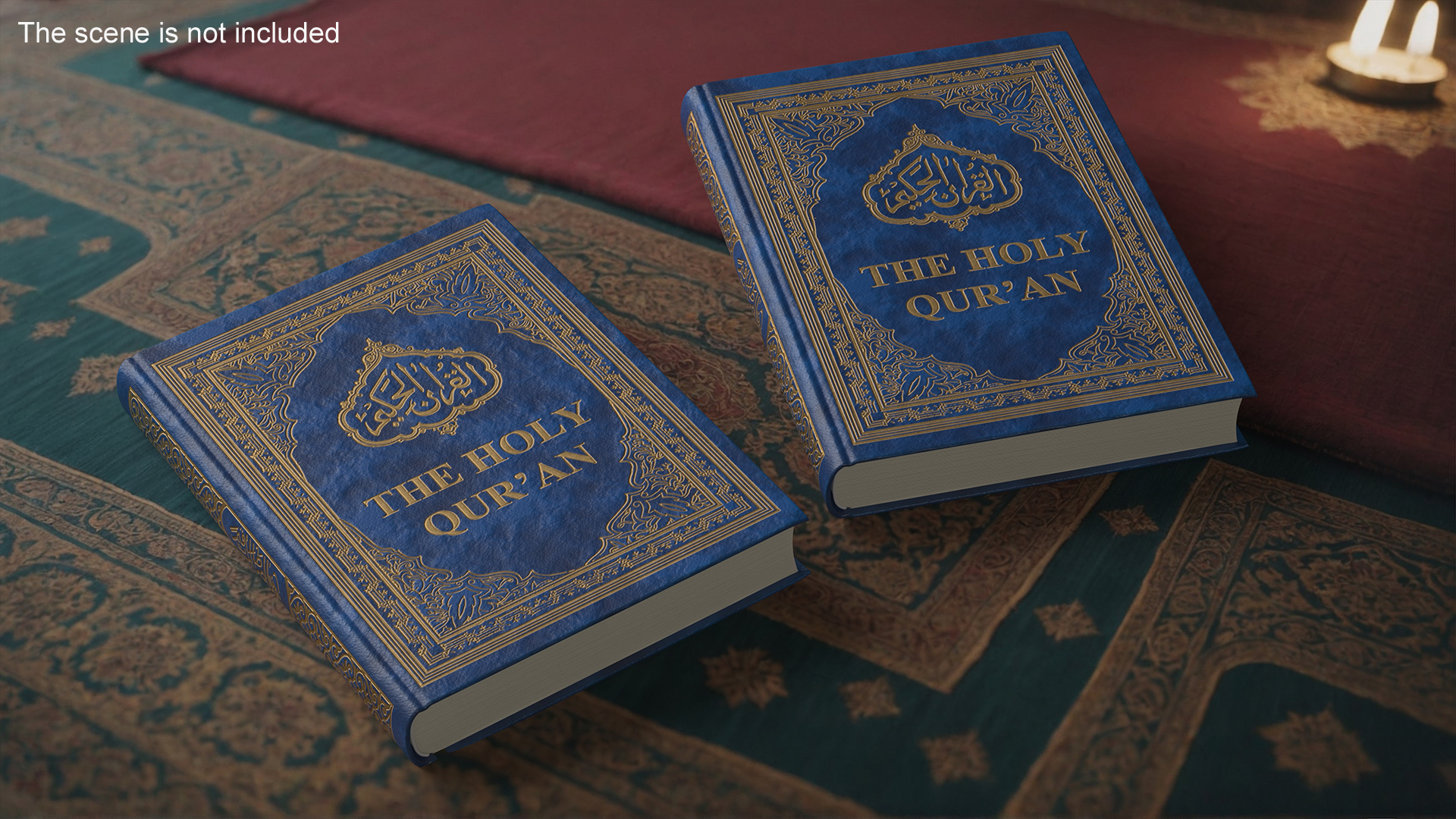 Holy Quran Blue Closed 3D