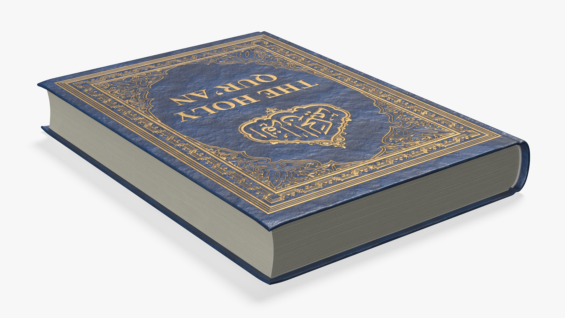 Holy Quran Blue Closed 3D