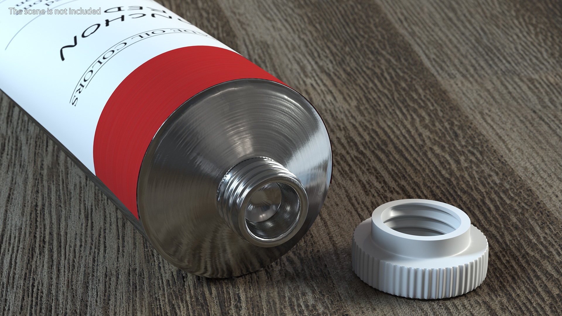 3D Fanchon Red Oil Paint Tube
