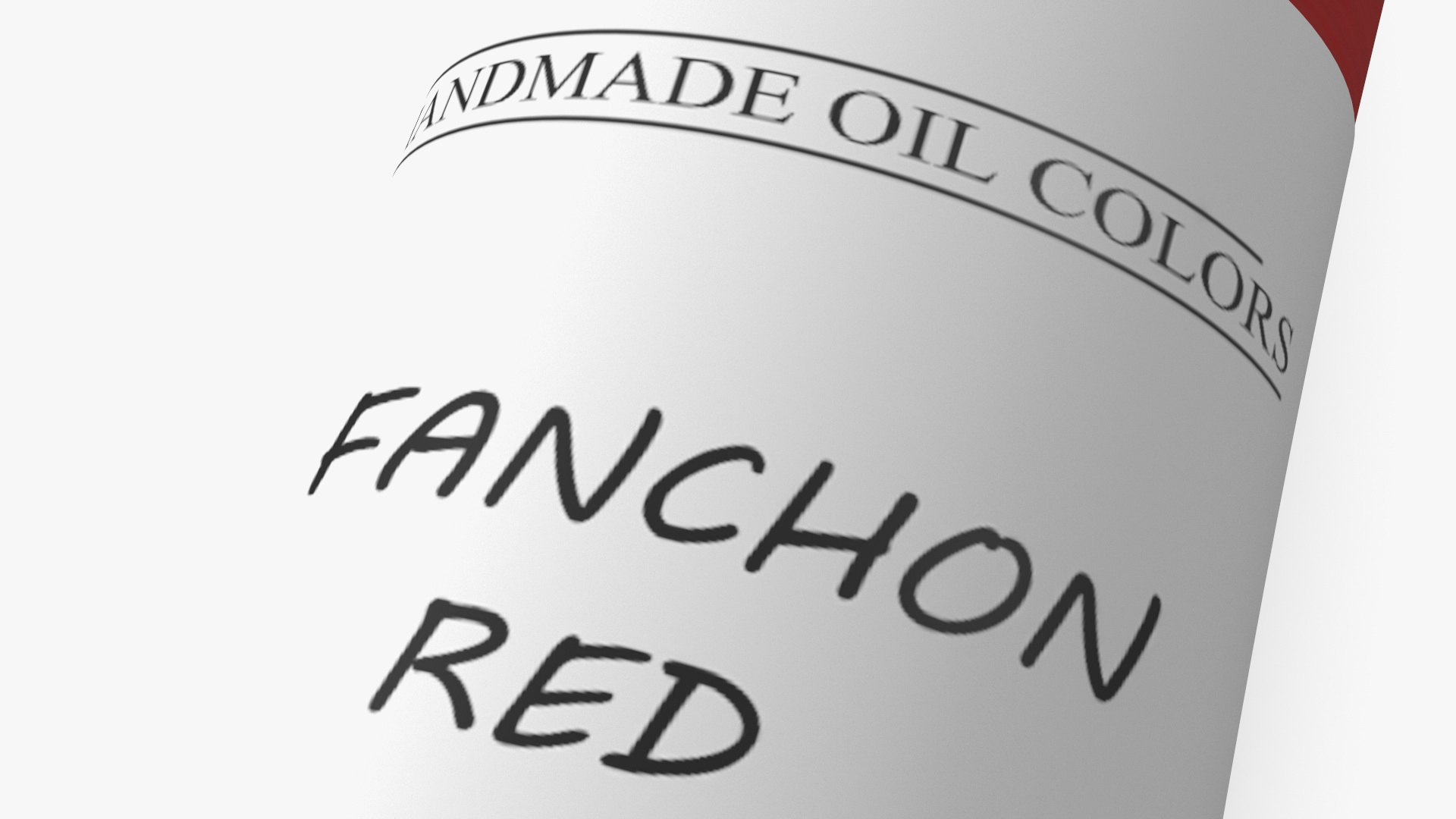 3D Fanchon Red Oil Paint Tube