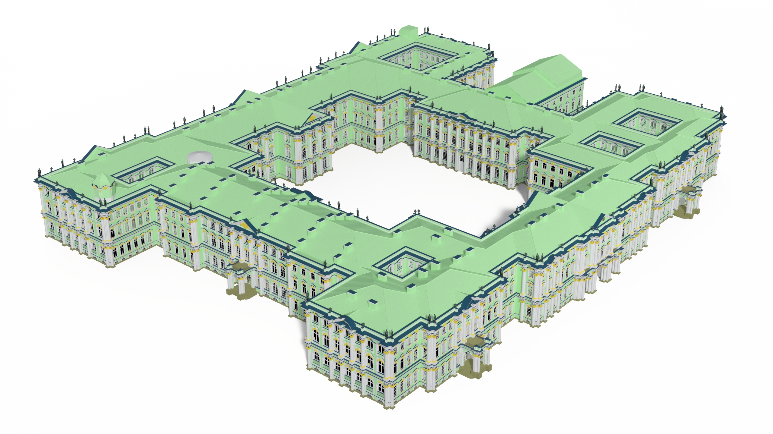Winter Palace Hermitage Museum Saint Petersburg 3D