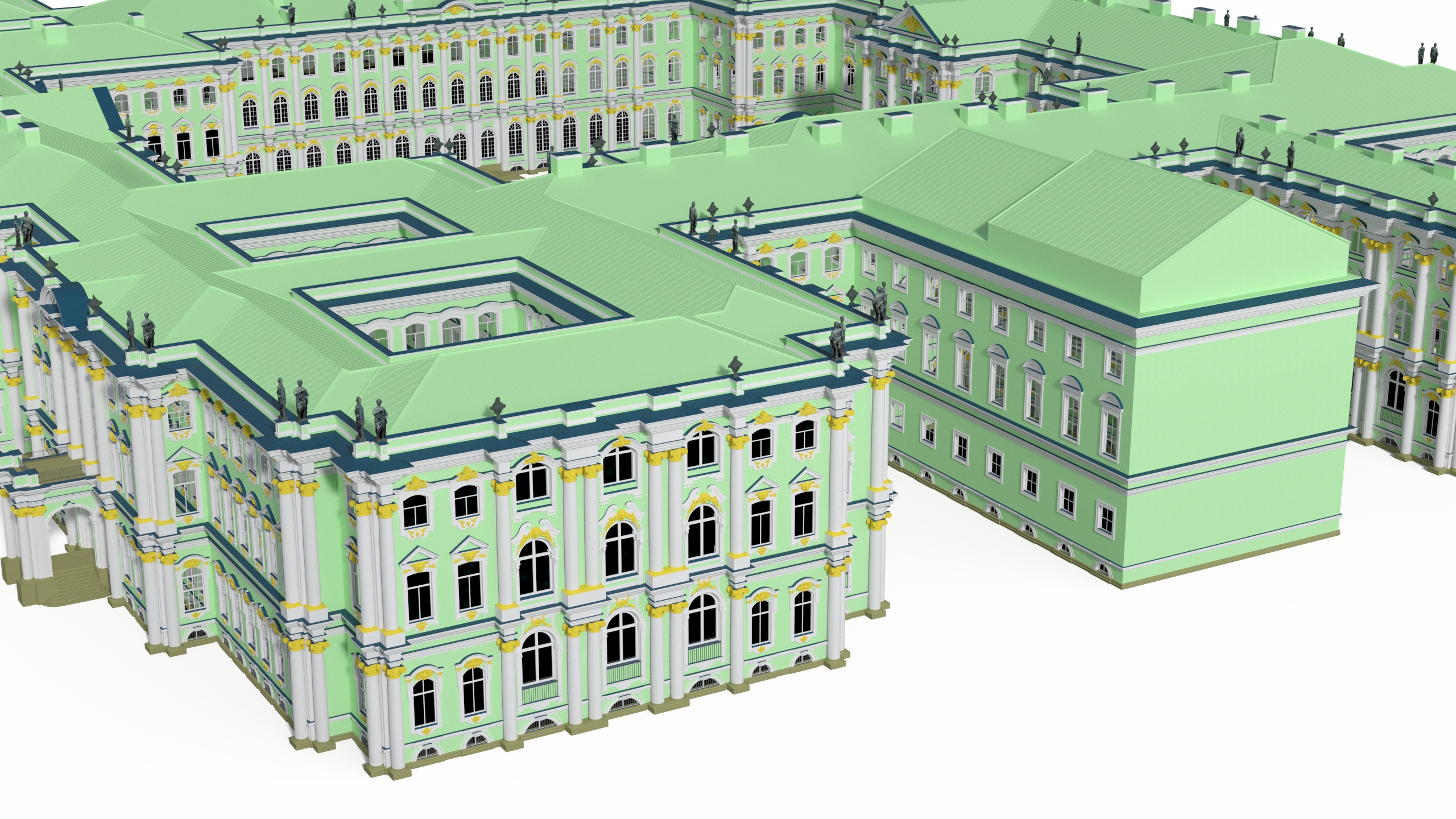 Winter Palace Hermitage Museum Saint Petersburg 3D