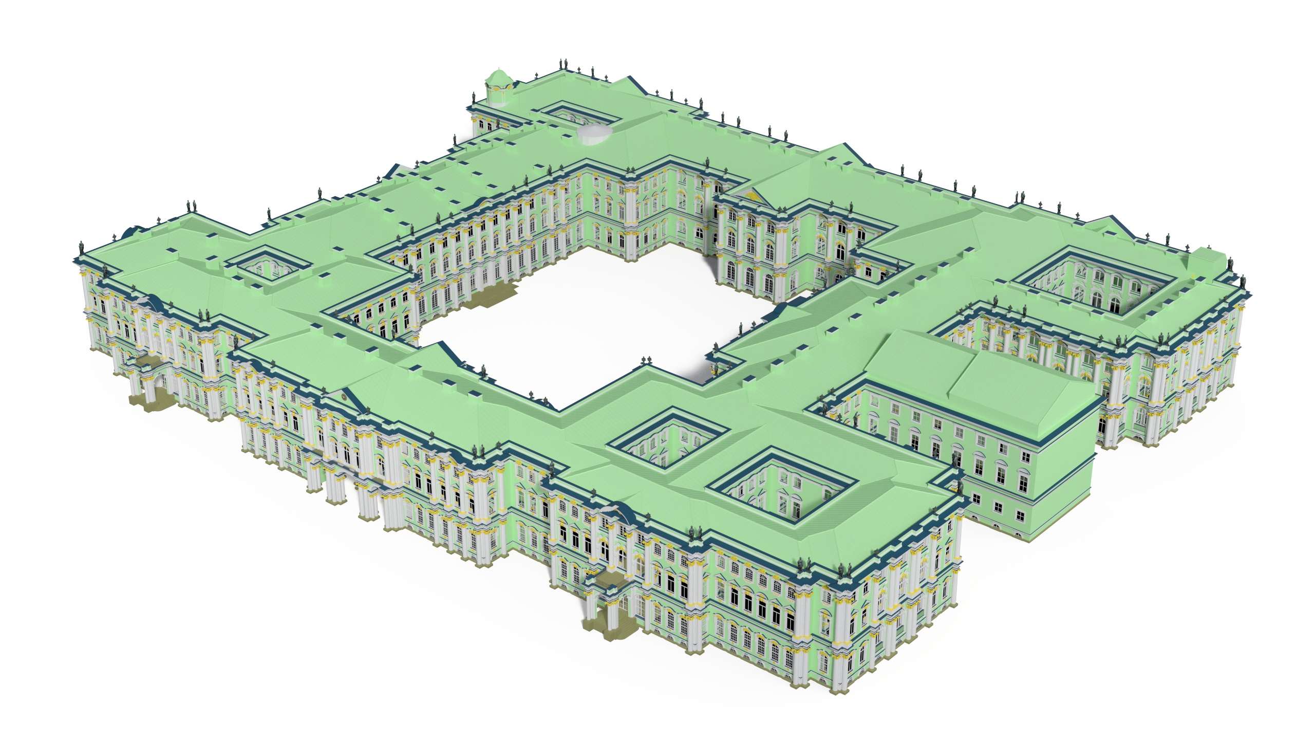 Winter Palace Hermitage Museum Saint Petersburg 3D