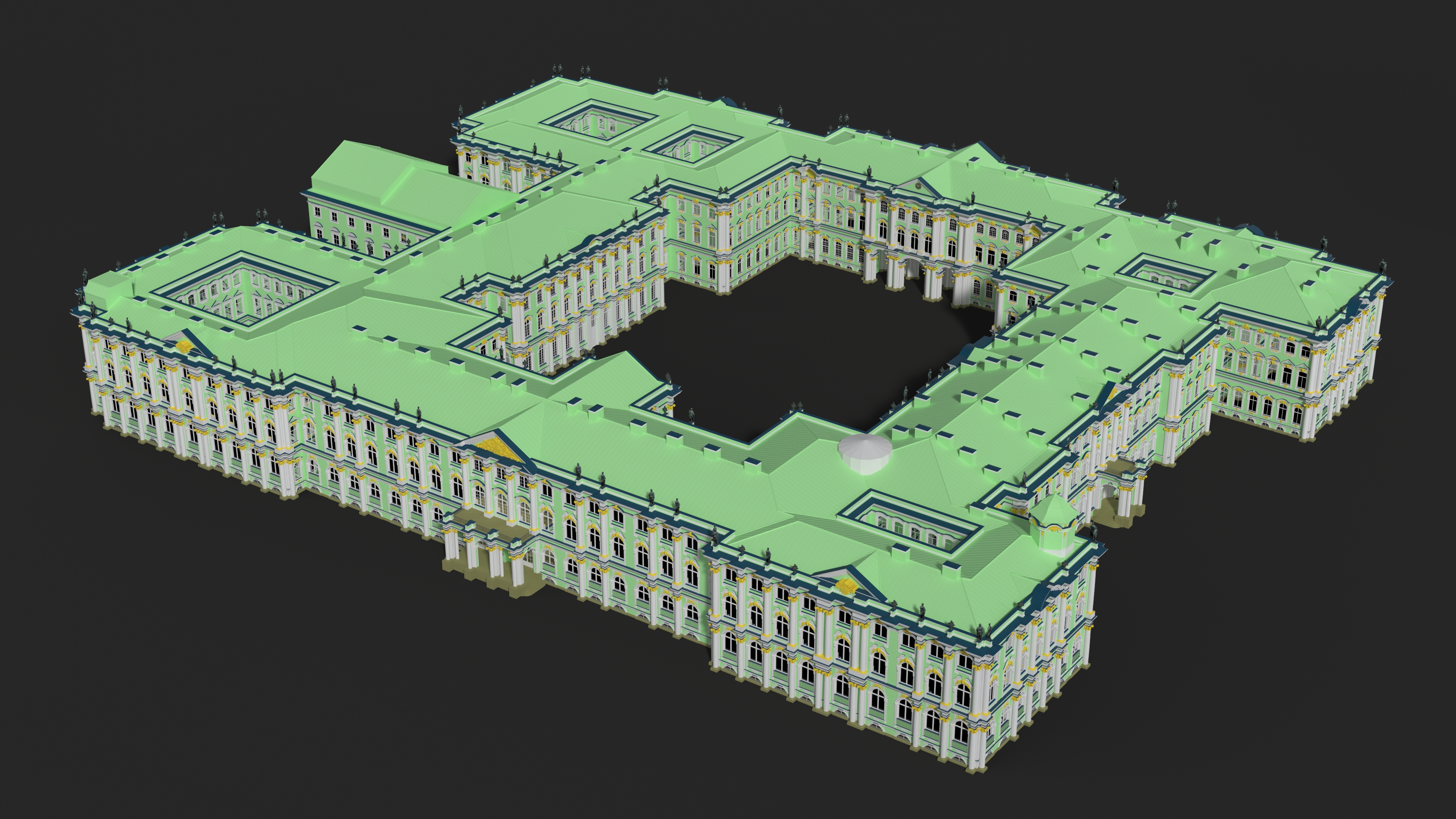 Winter Palace Hermitage Museum Saint Petersburg 3D
