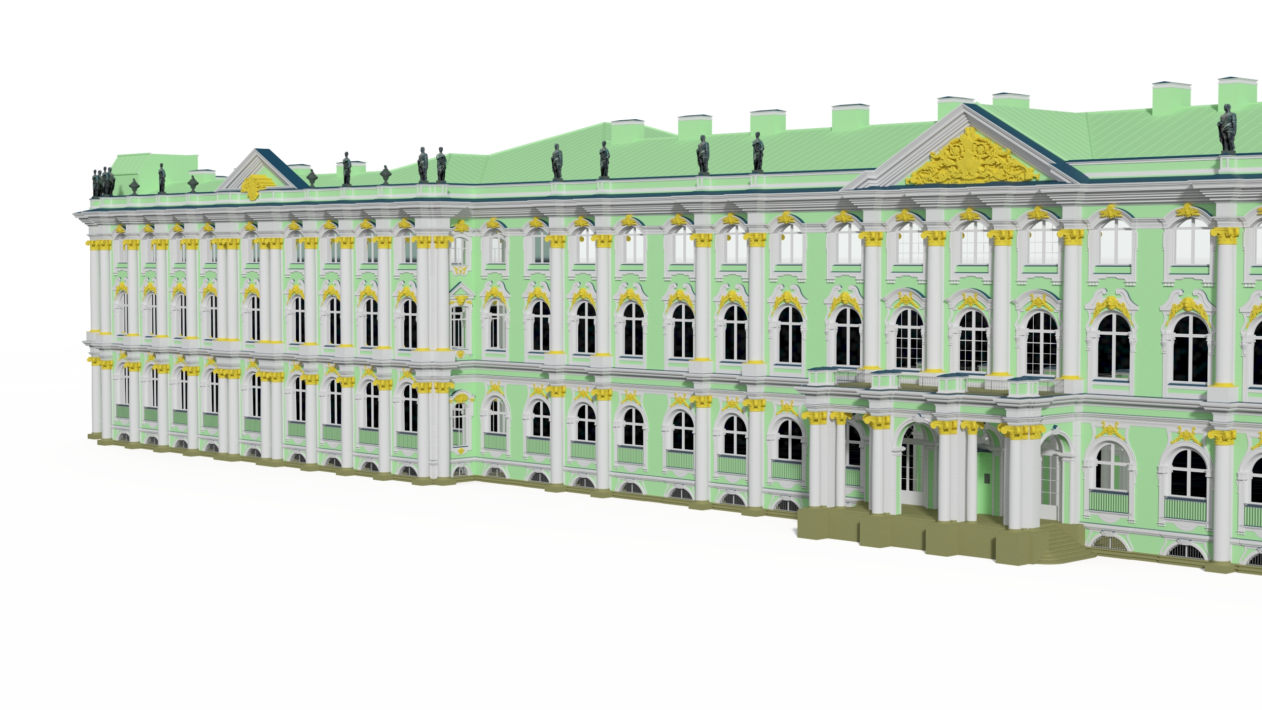 Winter Palace Hermitage Museum Saint Petersburg 3D