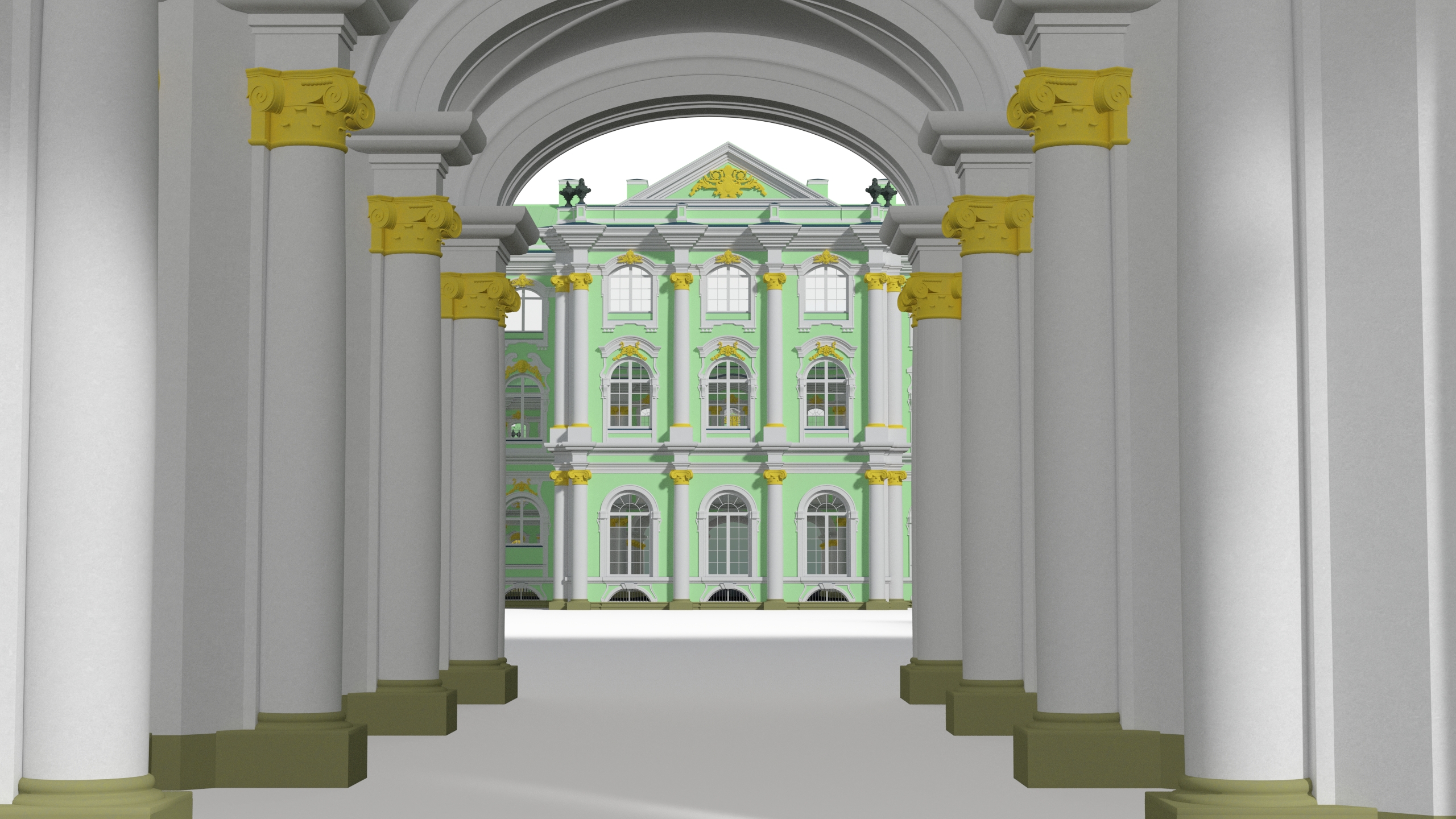 Winter Palace Hermitage Museum Saint Petersburg 3D