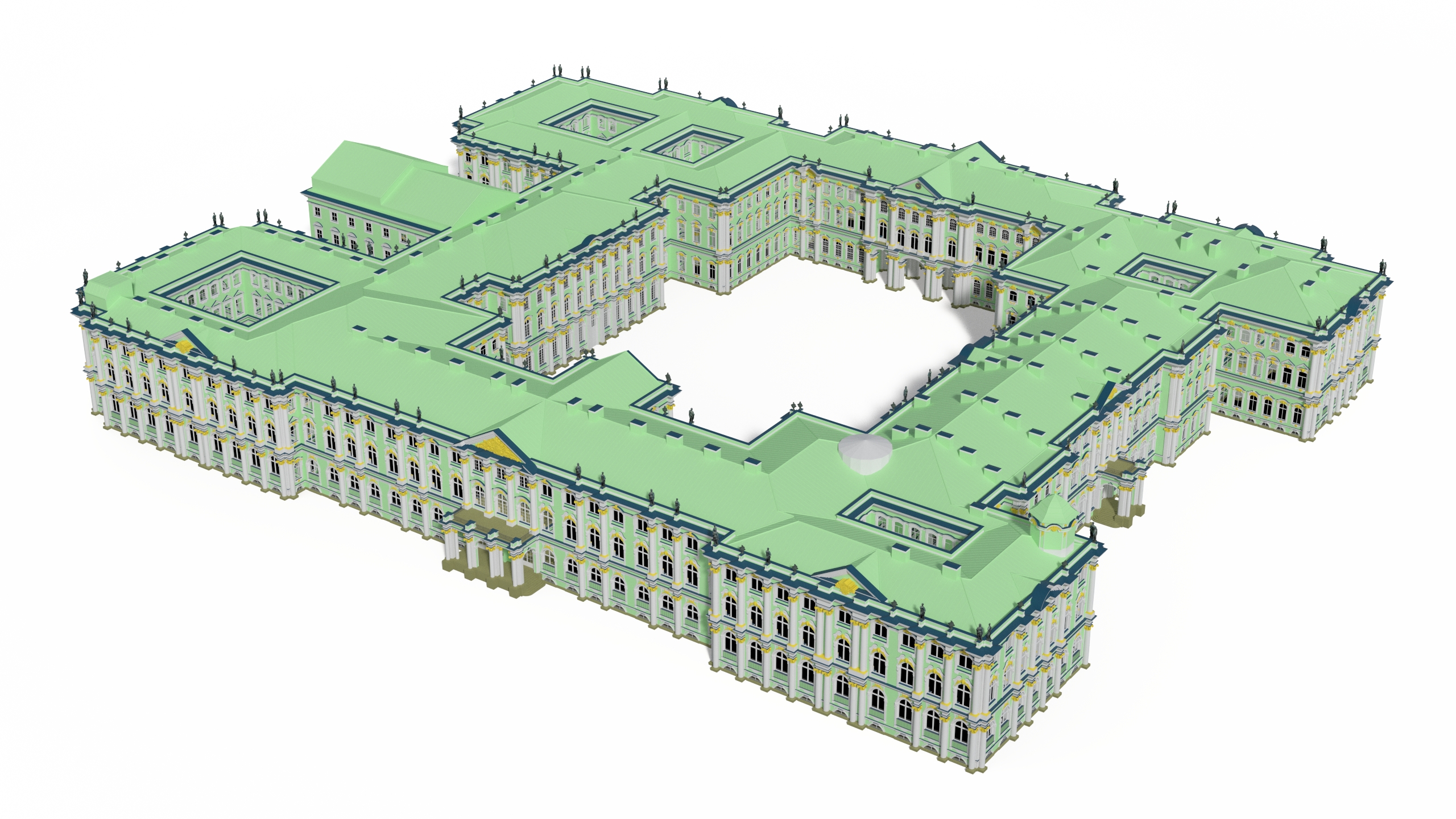Winter Palace Hermitage Museum Saint Petersburg 3D