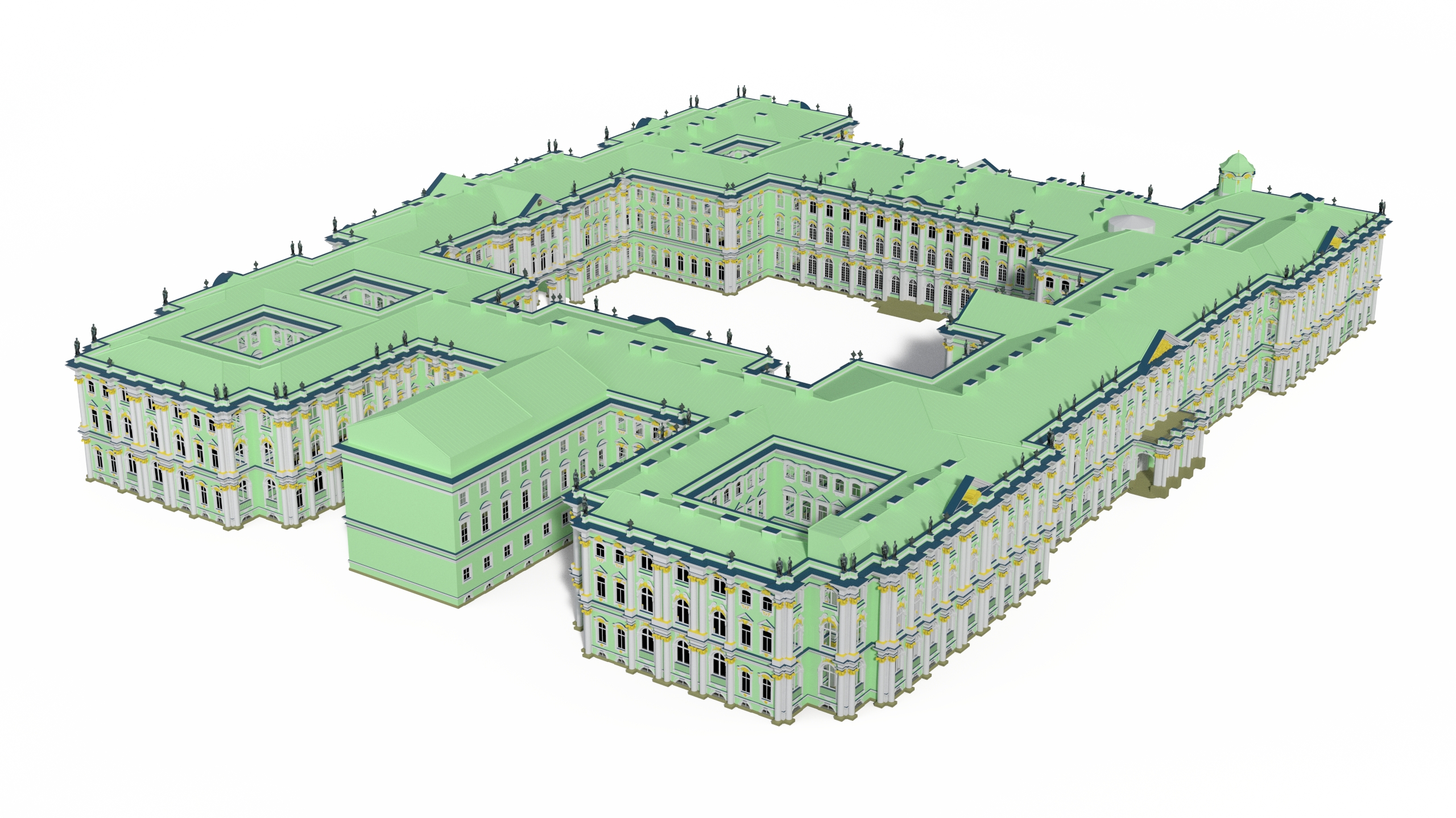 Winter Palace Hermitage Museum Saint Petersburg 3D