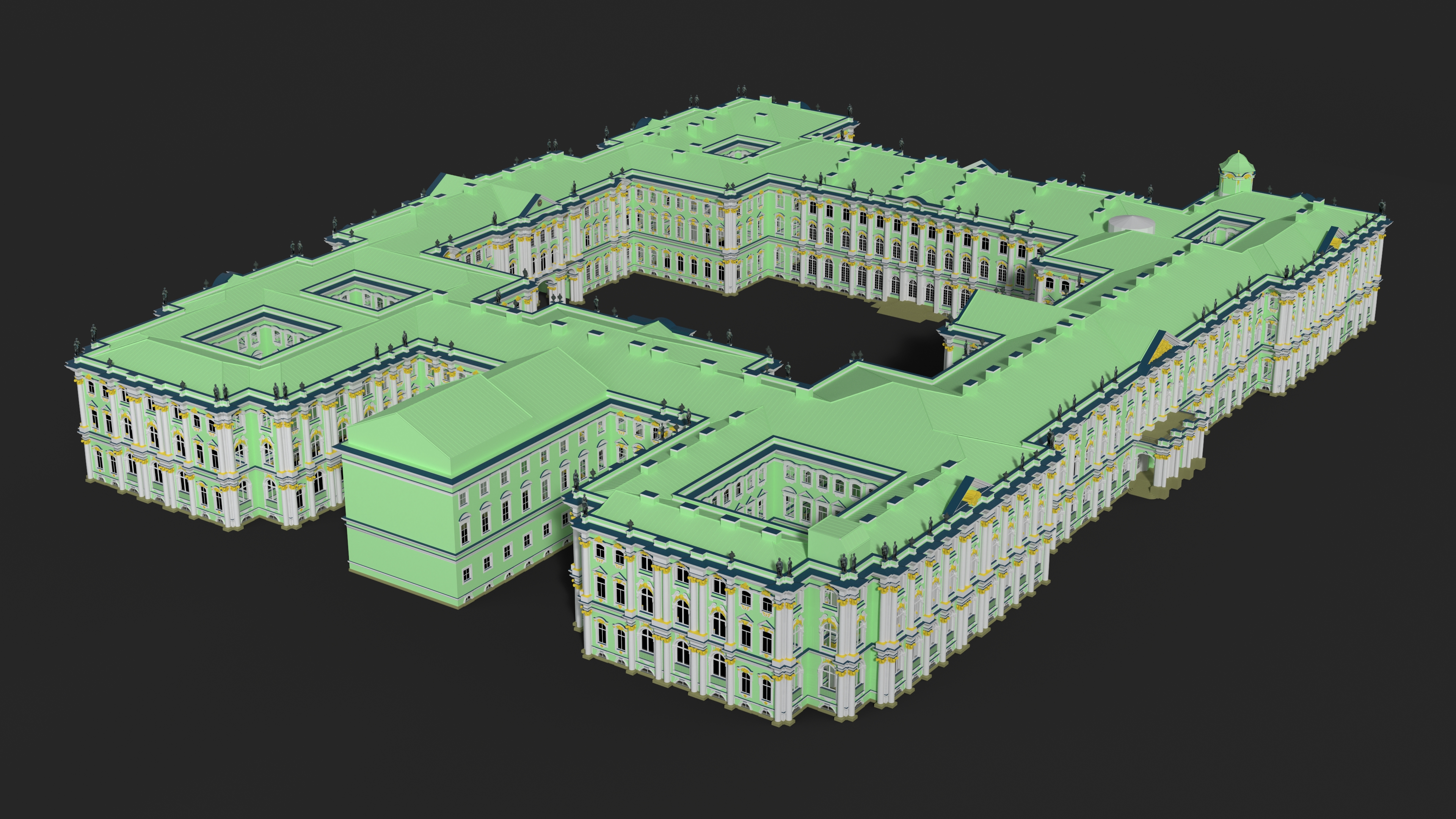 Winter Palace Hermitage Museum Saint Petersburg 3D