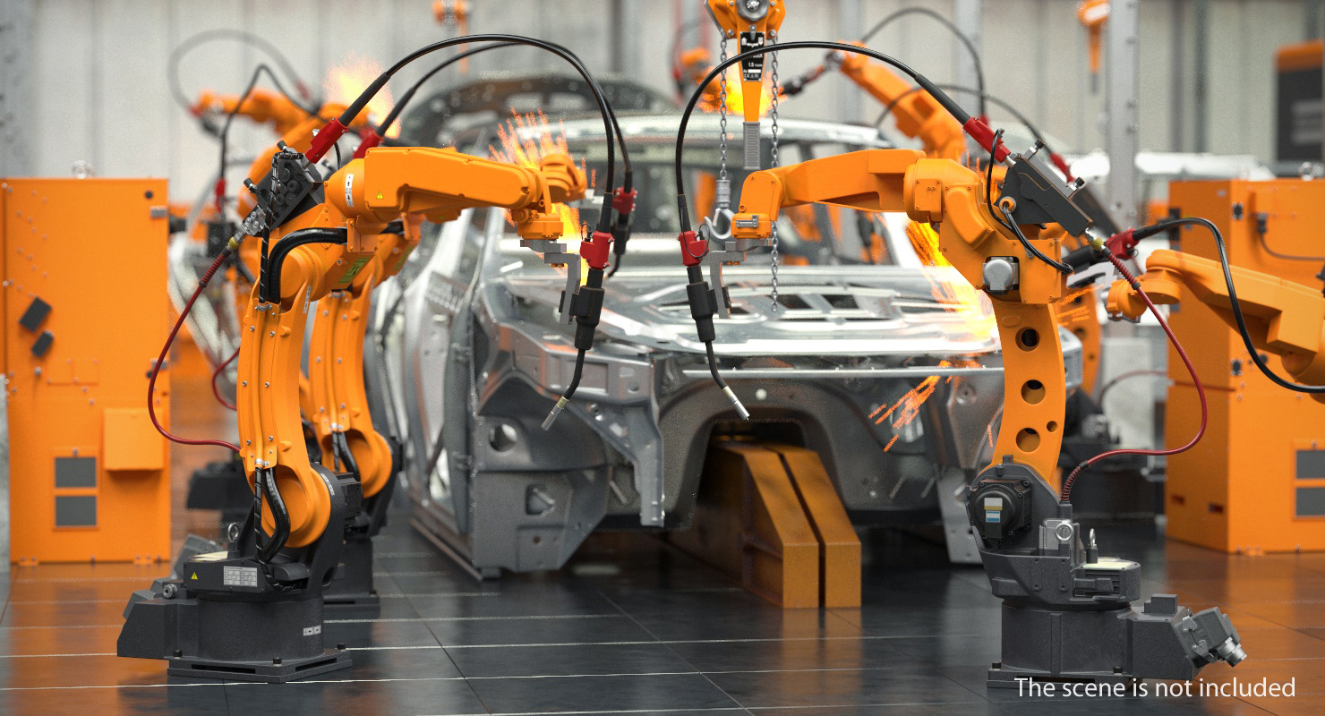 3D Welding Robot Generic Rigged model