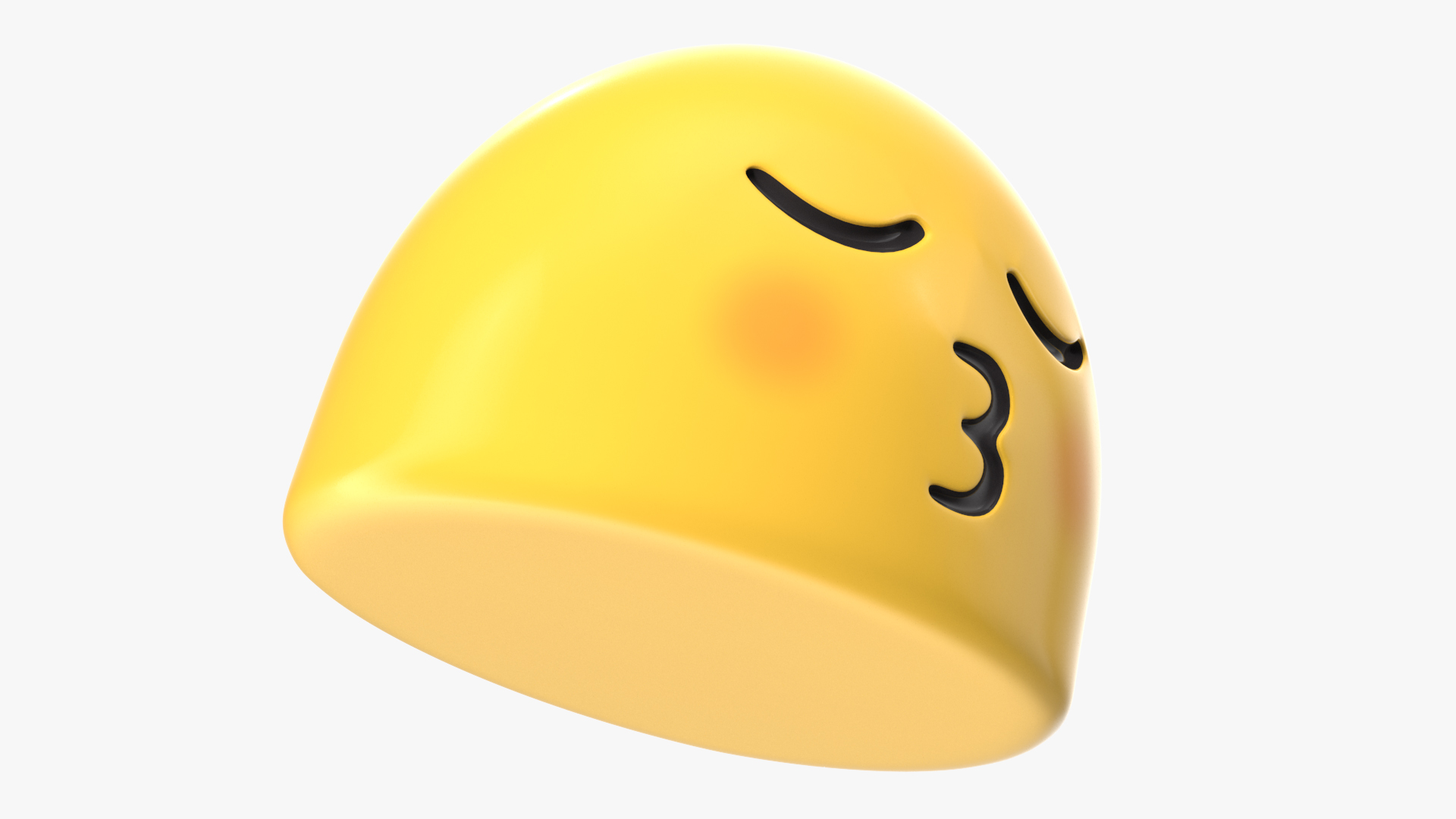 Kissing Face with Smiling Eyes Android Emoji 3D model