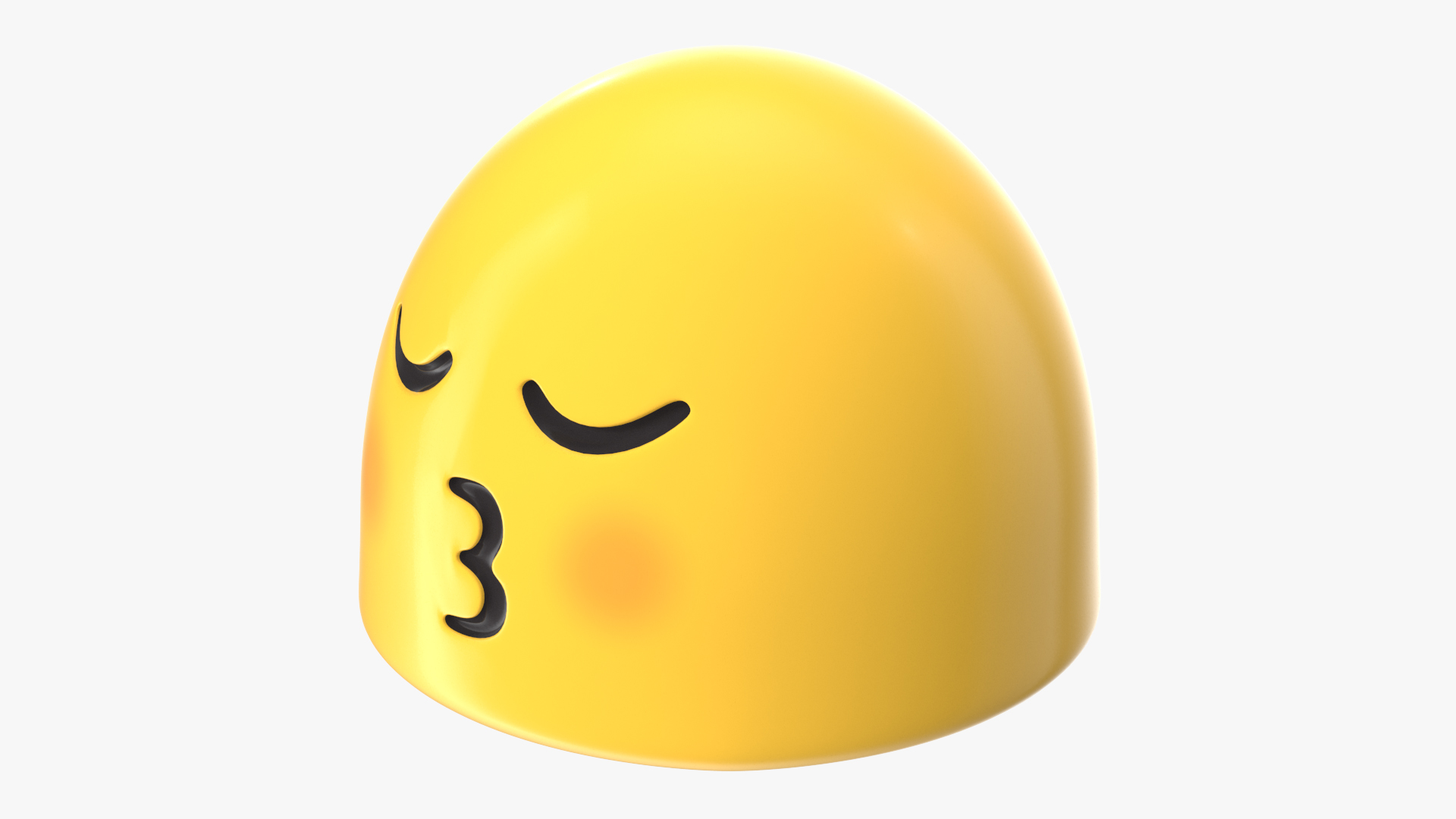 Kissing Face with Smiling Eyes Android Emoji 3D model