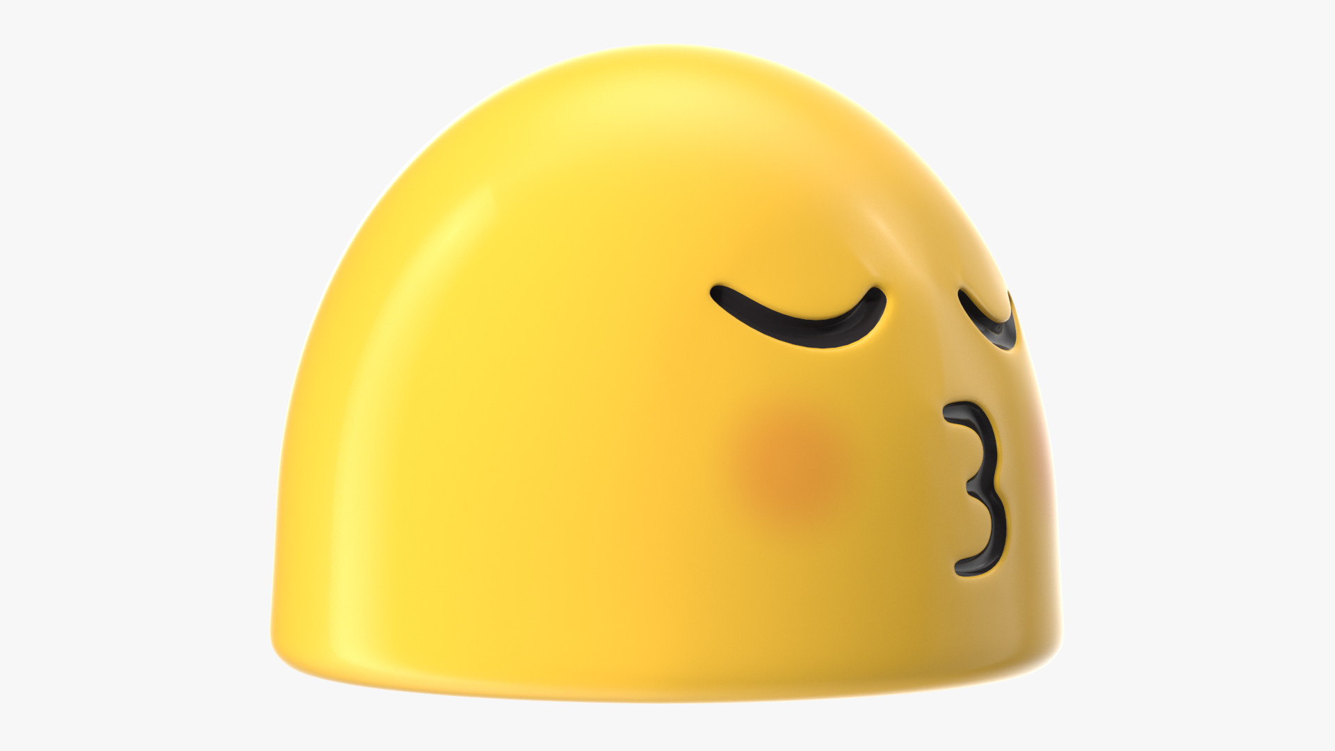 Kissing Face with Smiling Eyes Android Emoji 3D model
