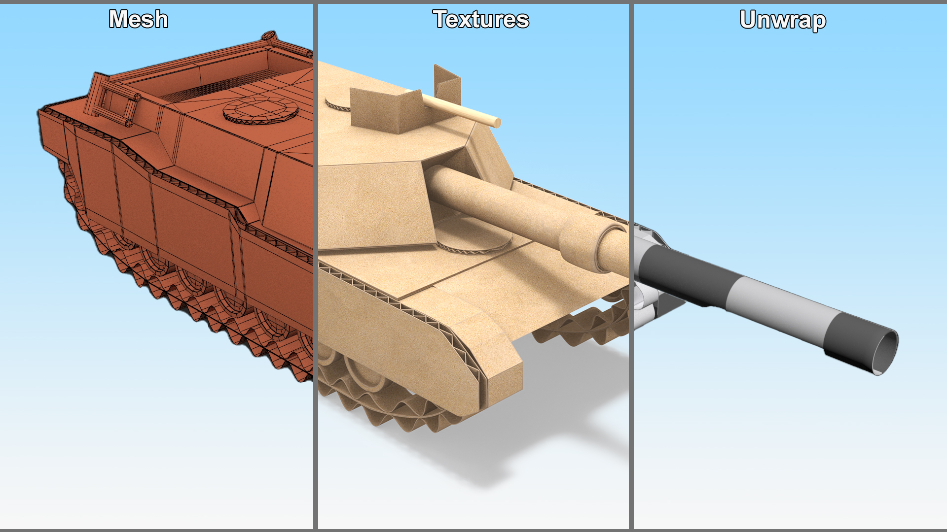 Cardboard Tank Replica 3D