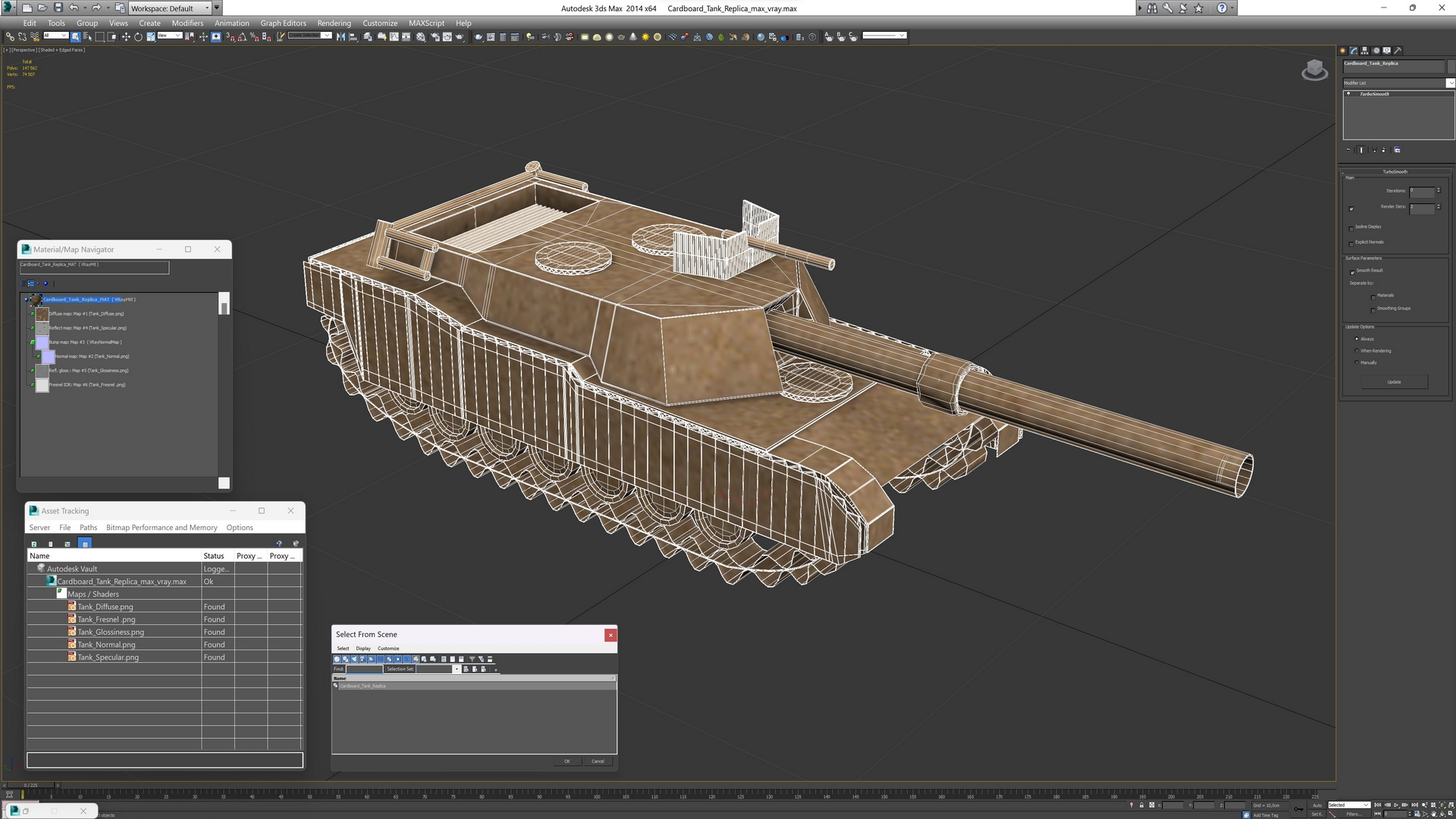 Cardboard Tank Replica 3D