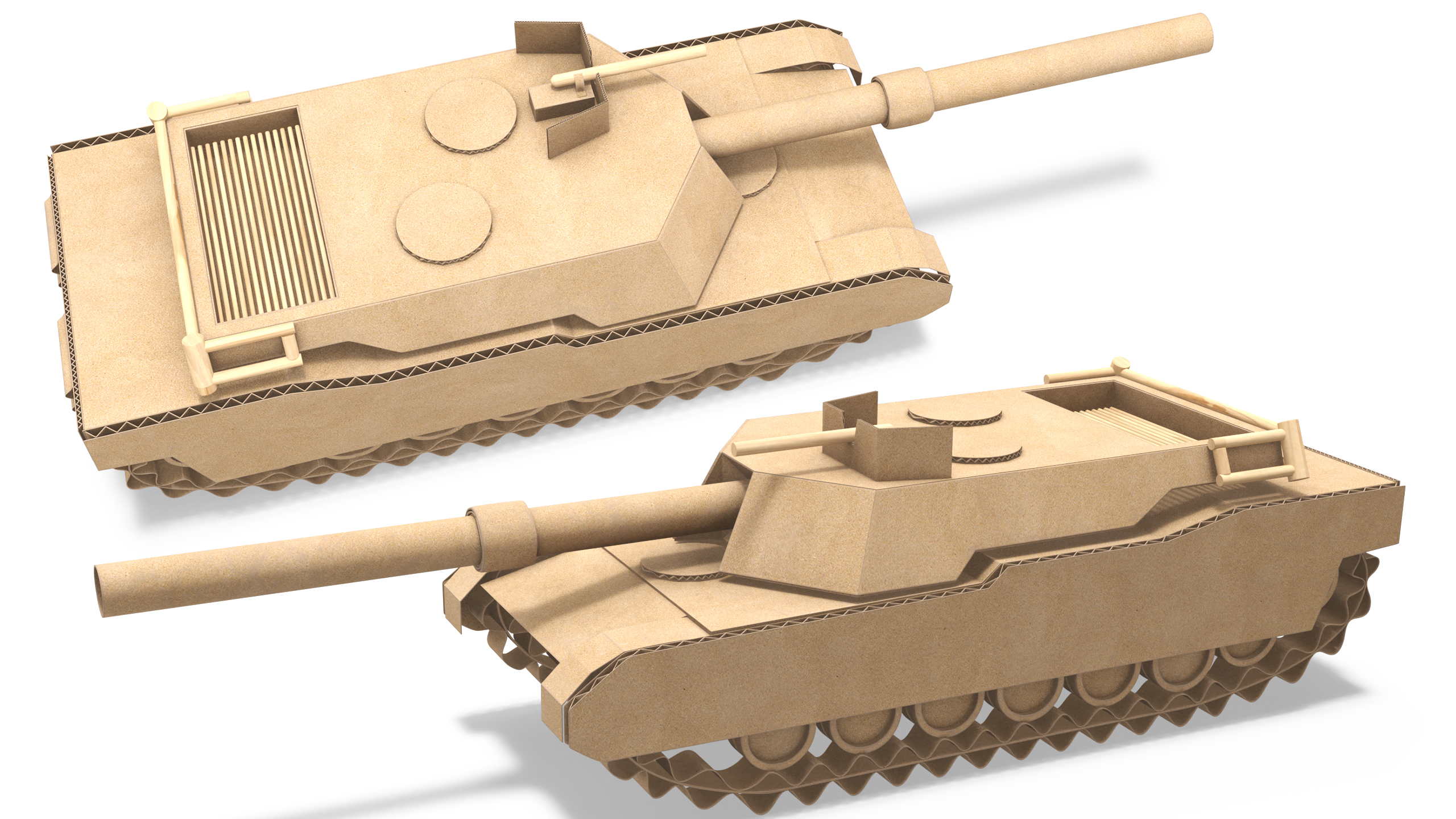 Cardboard Tank Replica 3D