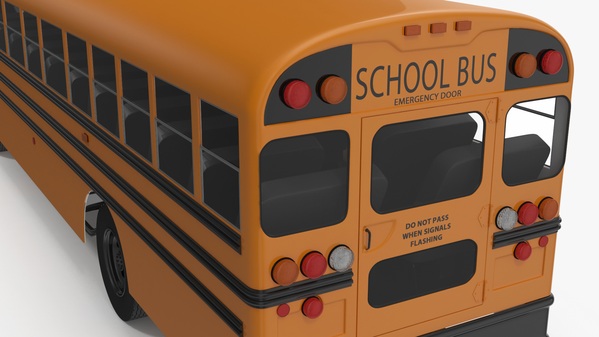 Electric School Bus 3D model