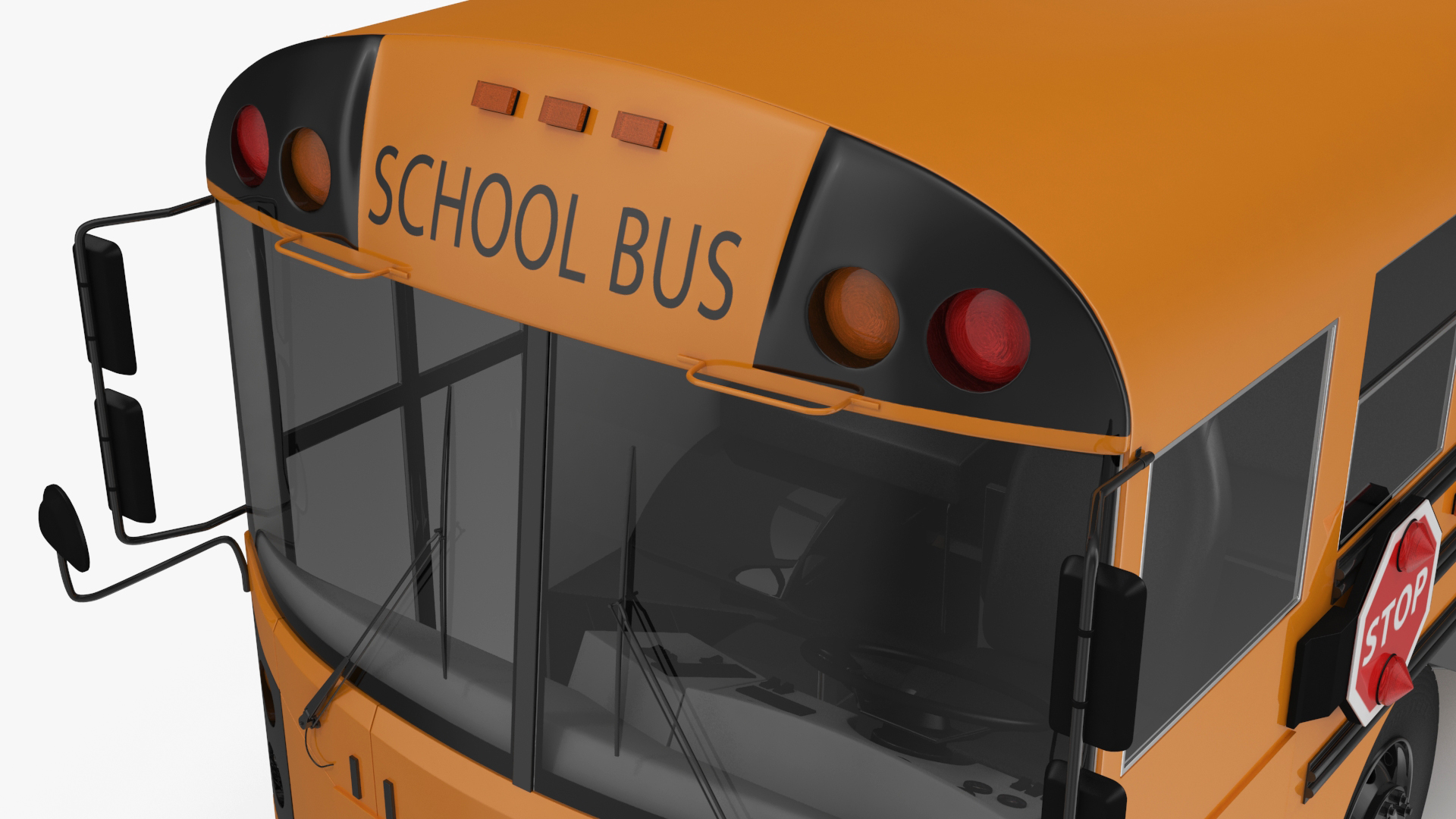 Electric School Bus 3D model