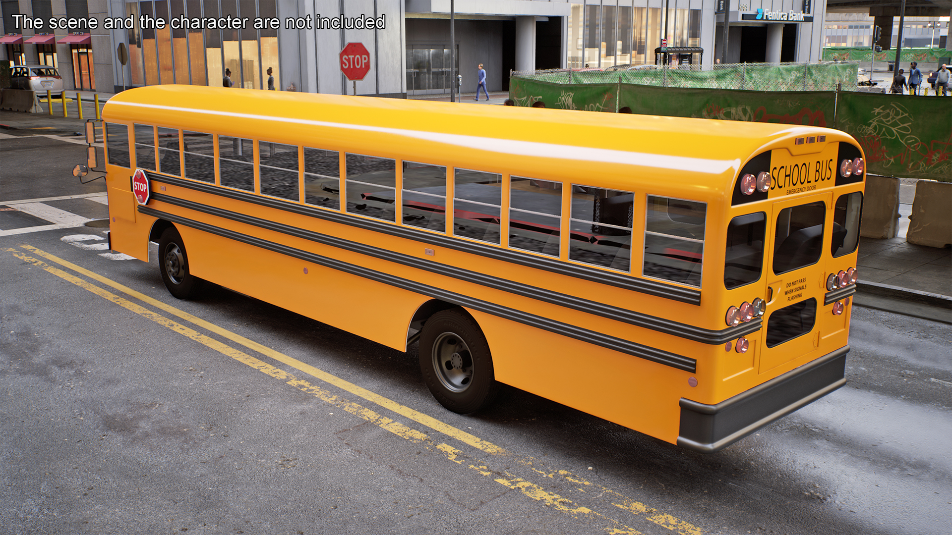 Electric School Bus 3D model