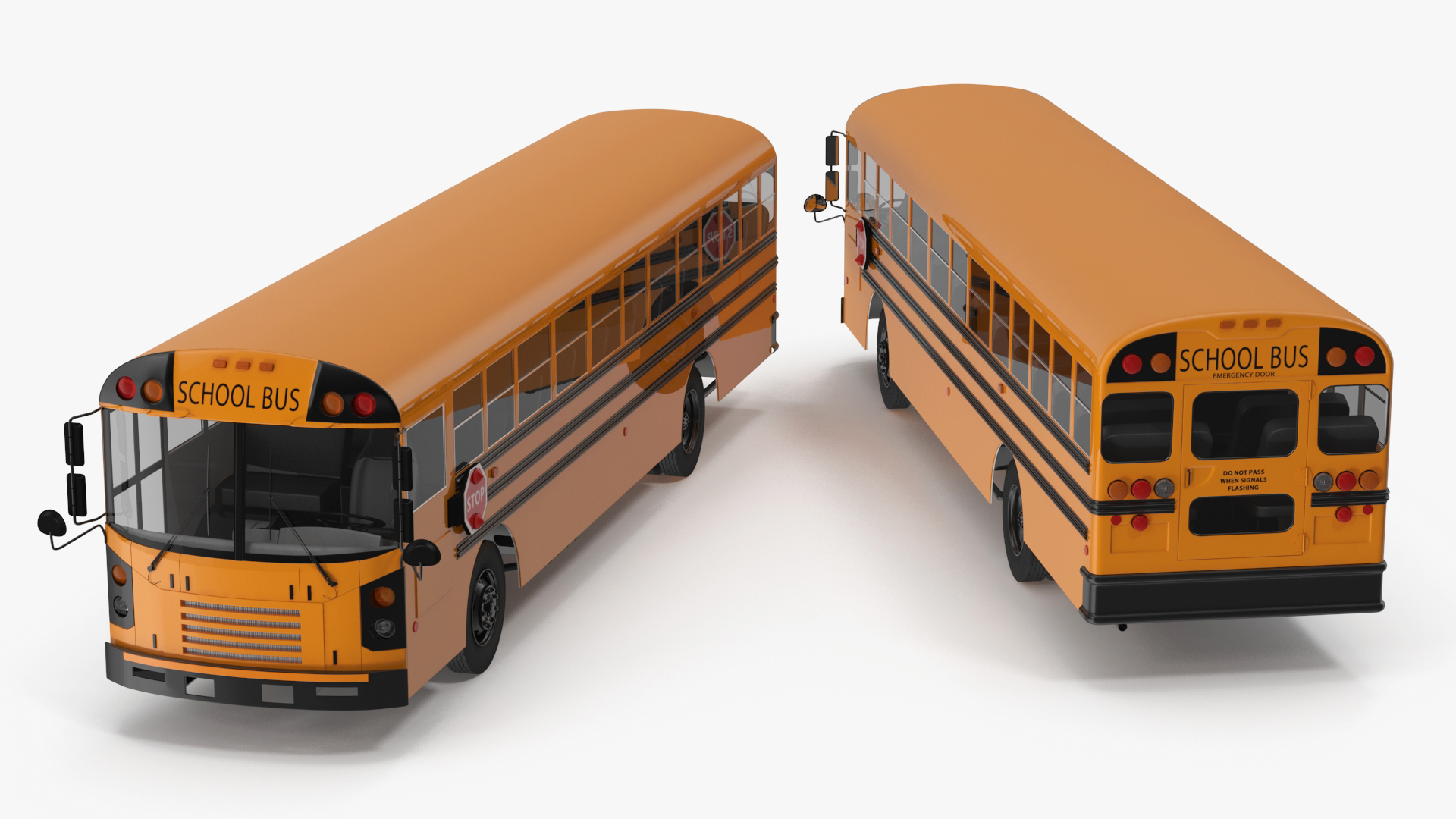 Electric School Bus 3D model