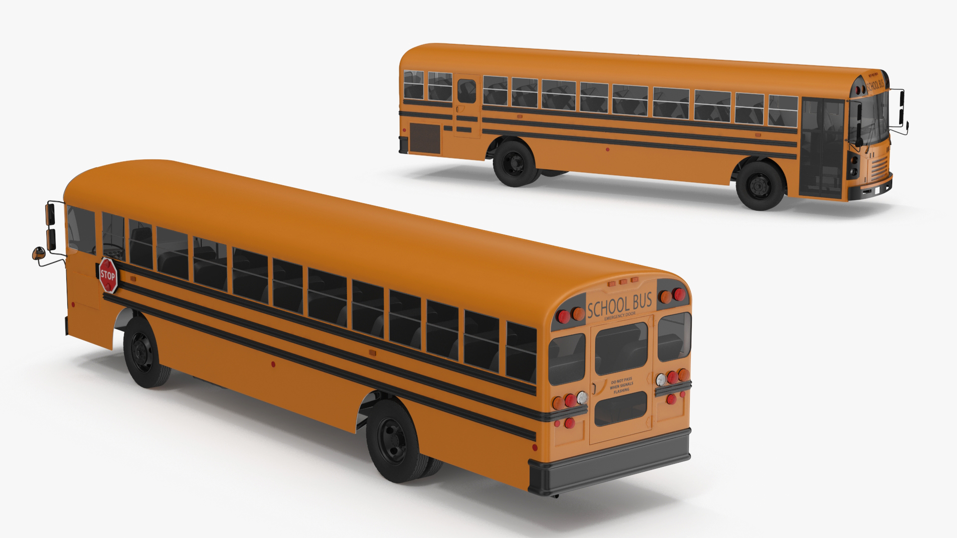 Electric School Bus 3D model