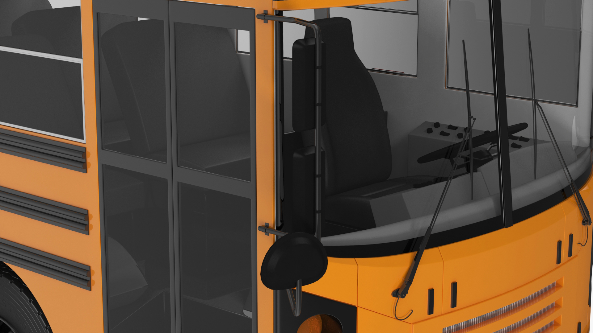 Electric School Bus 3D model