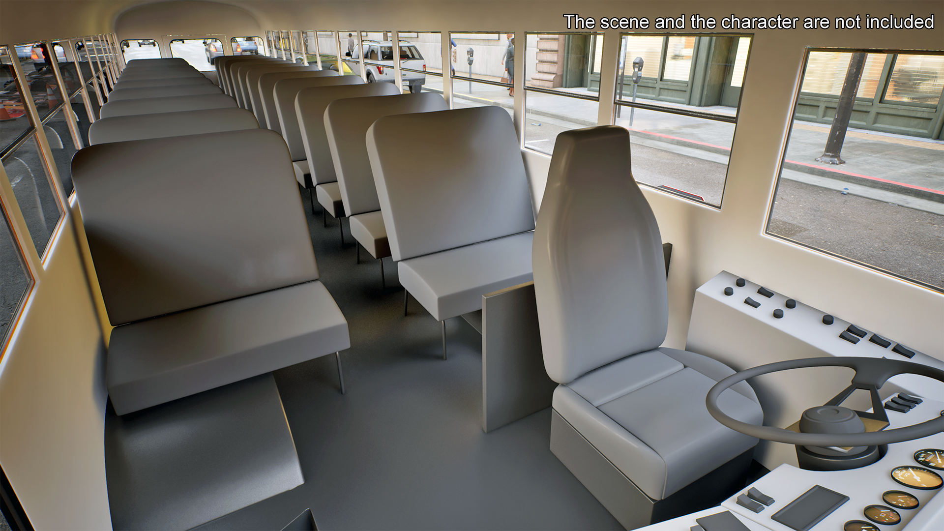 Electric School Bus 3D model