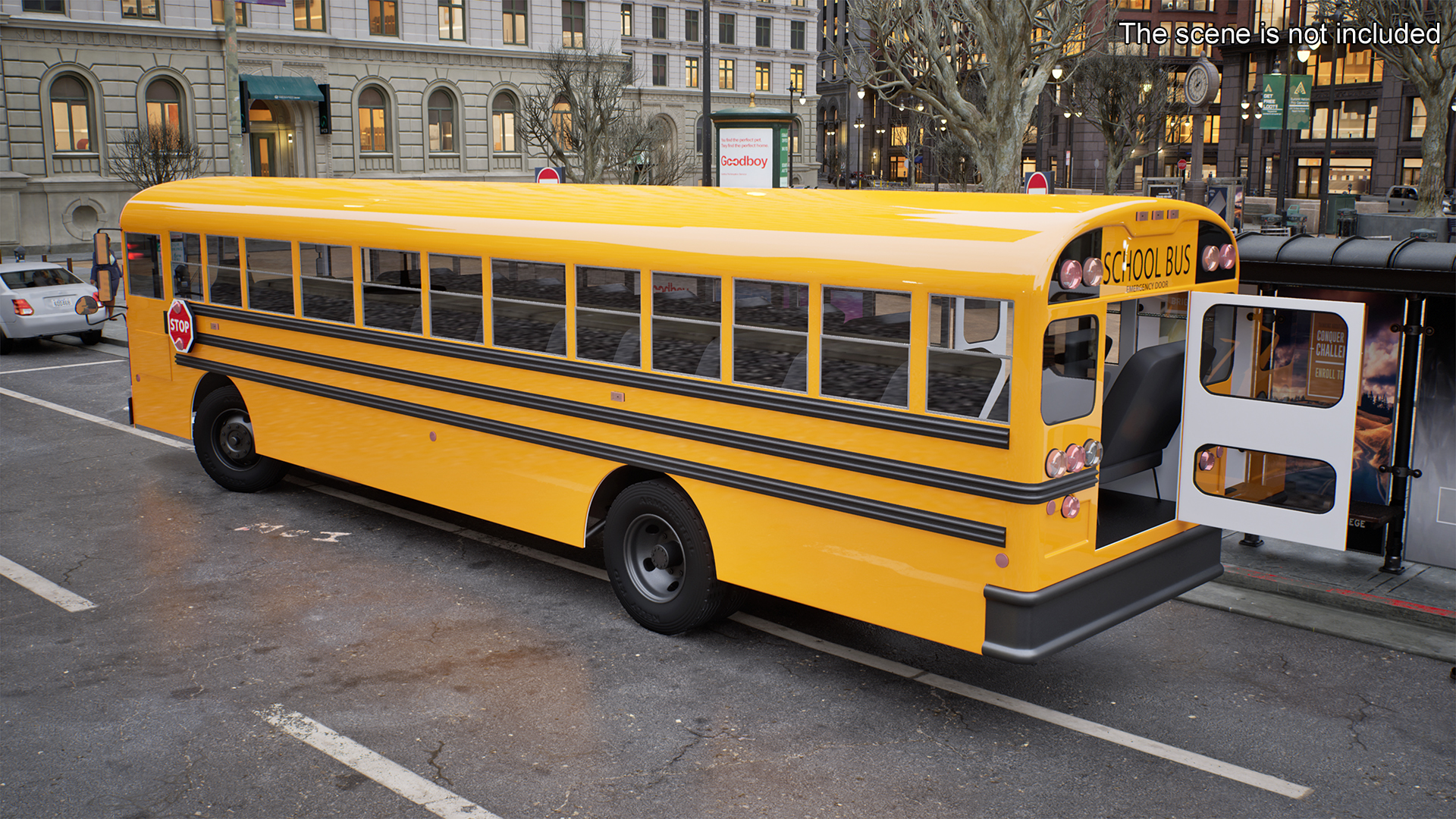 Electric School Bus 3D model