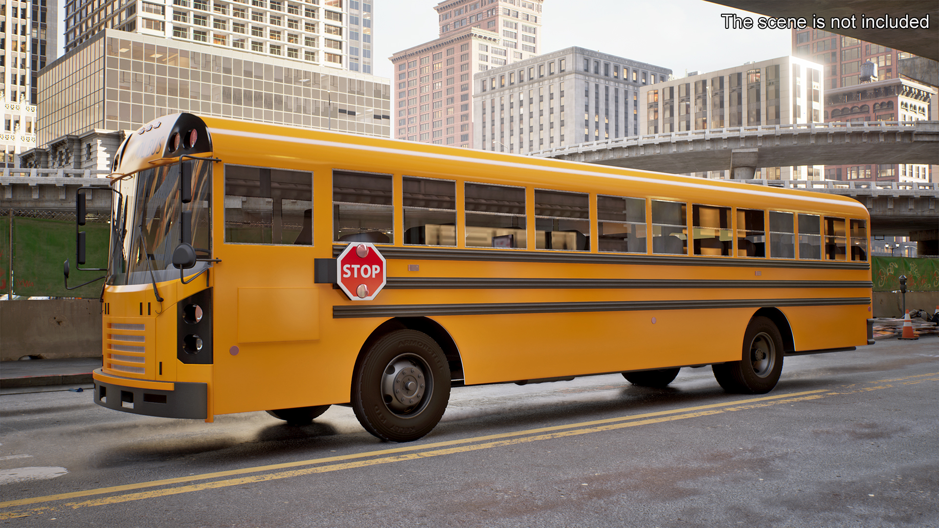 Electric School Bus 3D model