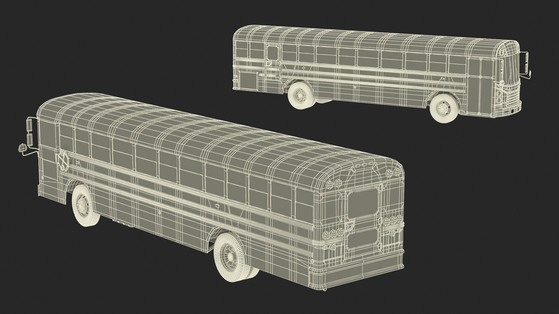 Electric School Bus 3D model