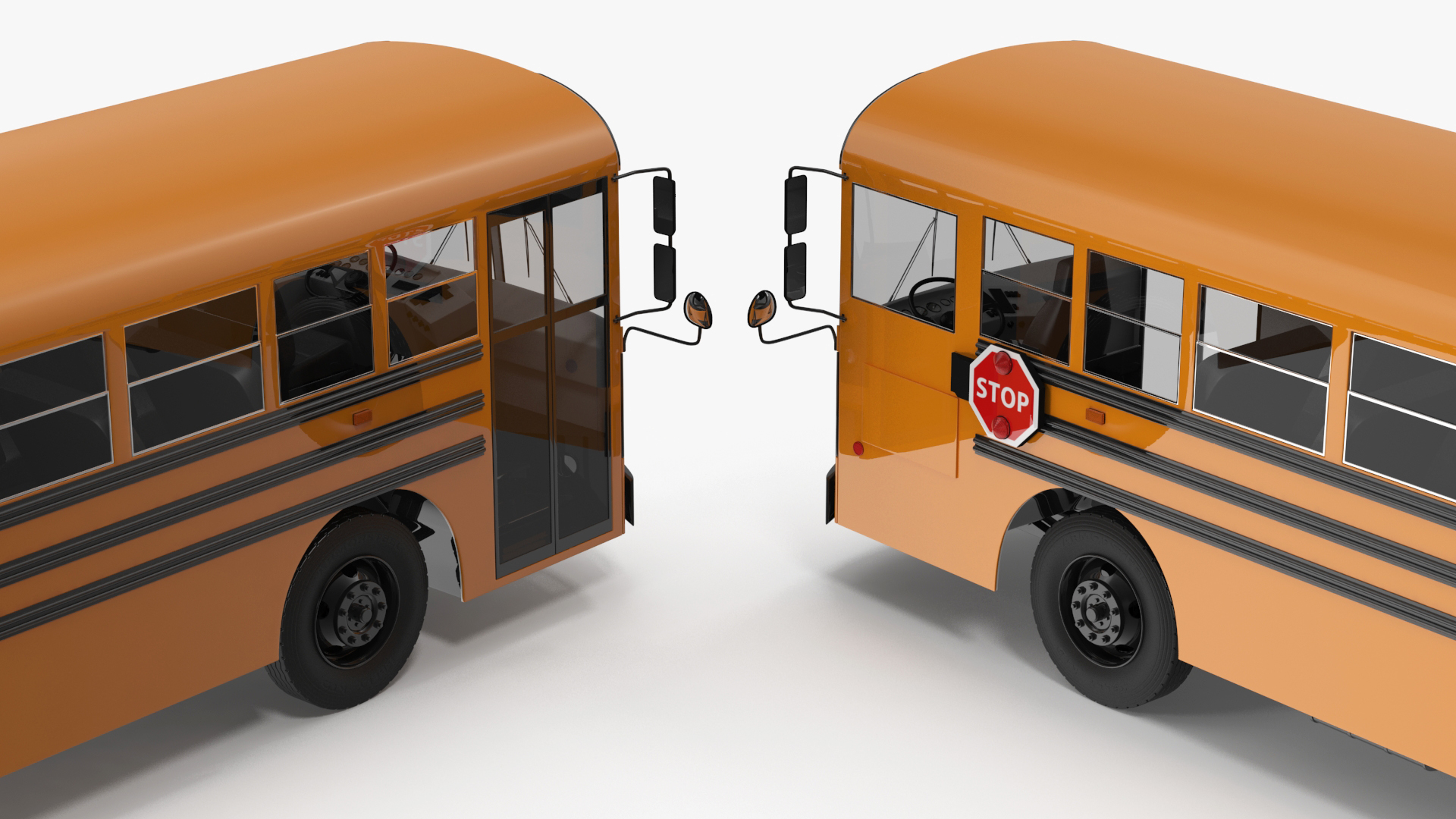 Electric School Bus 3D model