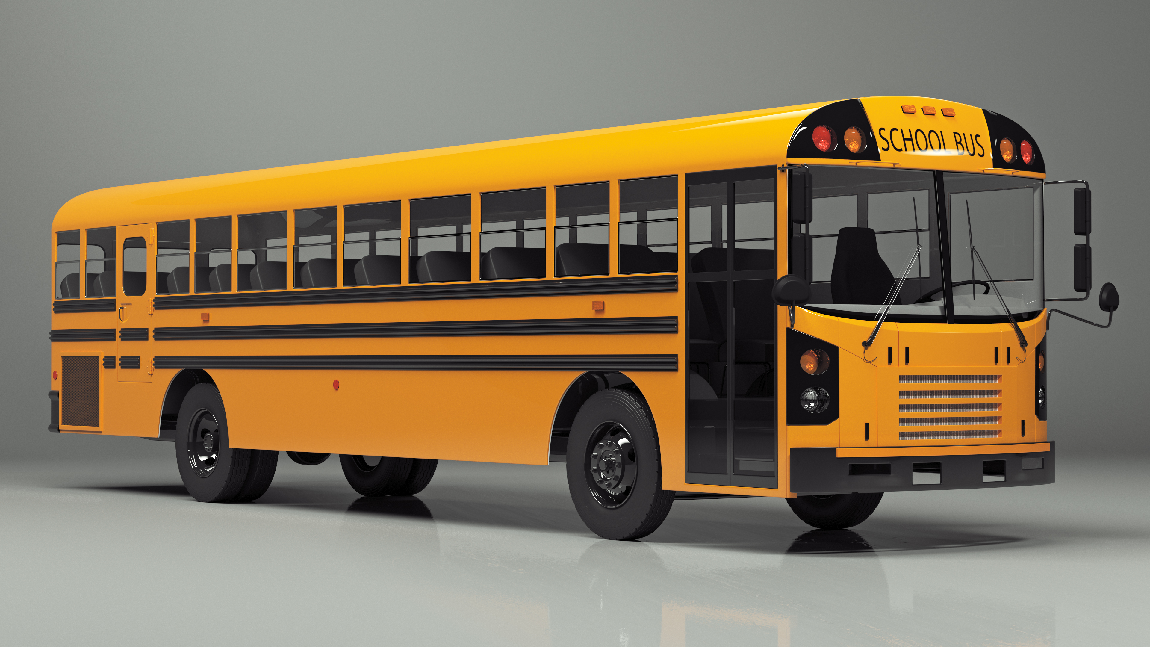 Electric School Bus 3D model