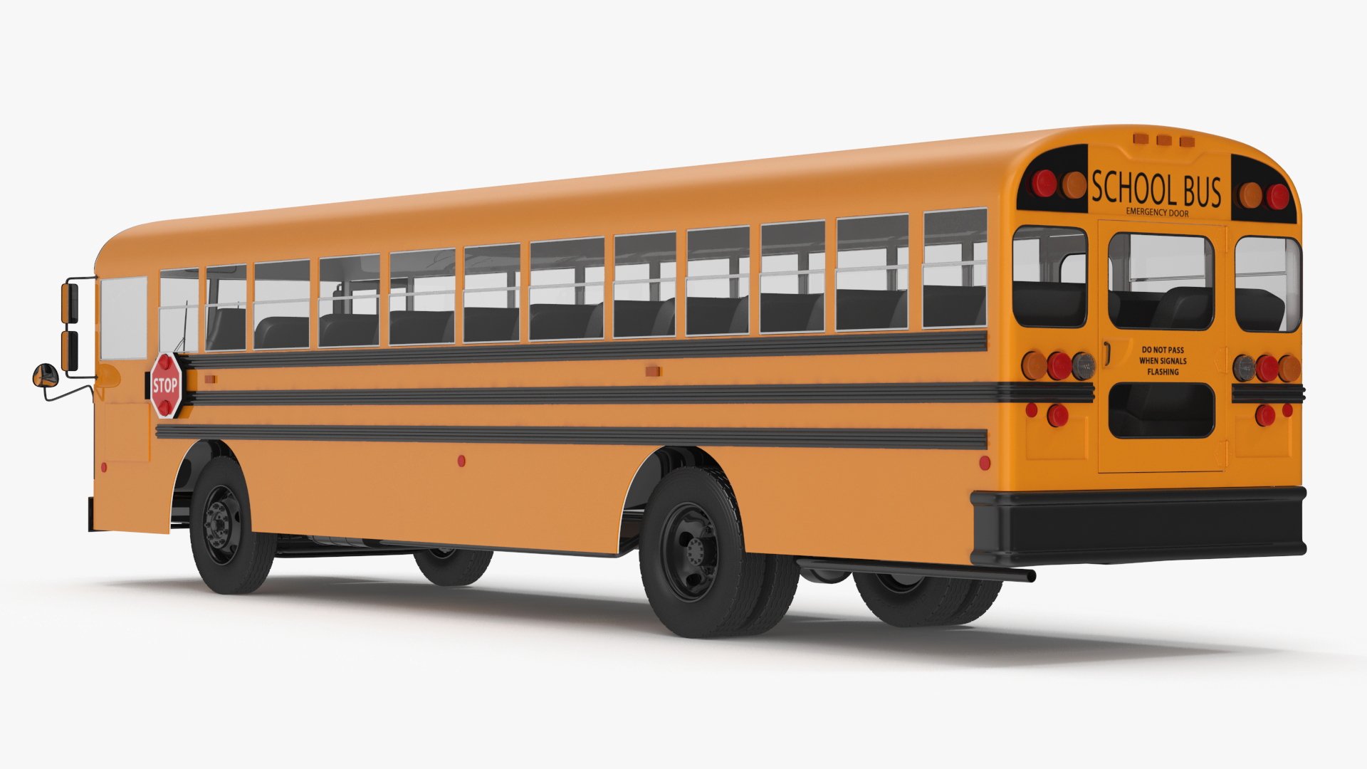 Electric School Bus 3D model