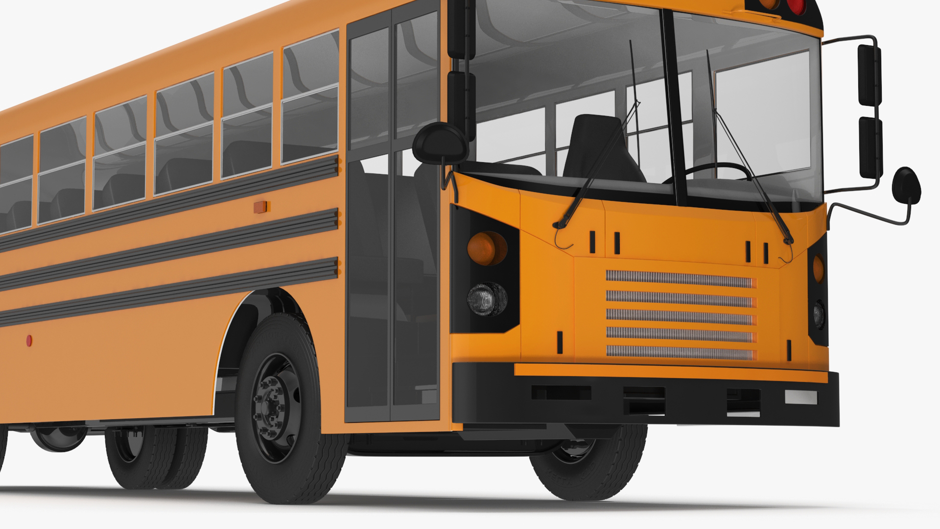Electric School Bus 3D model