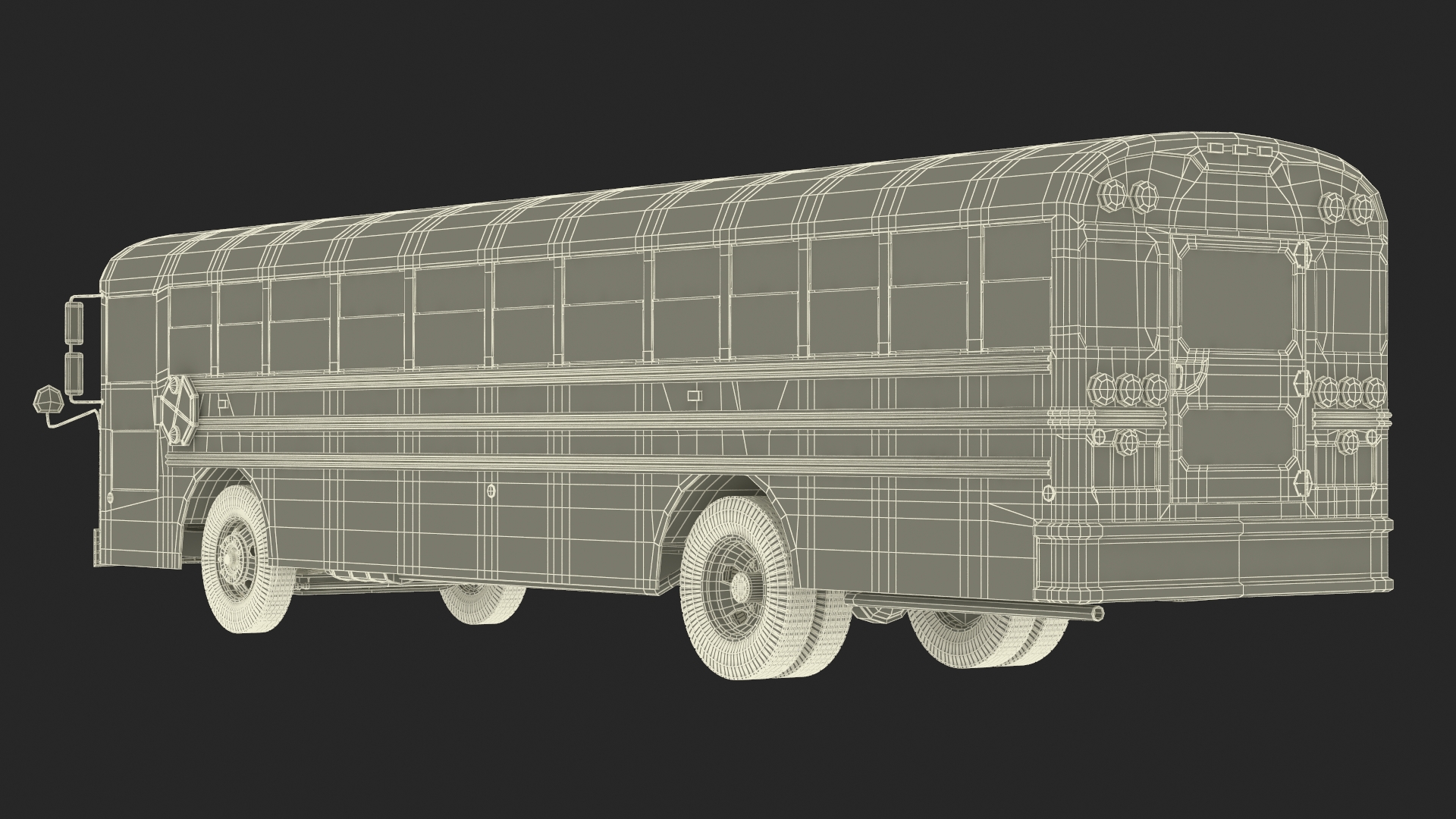 Electric School Bus 3D model