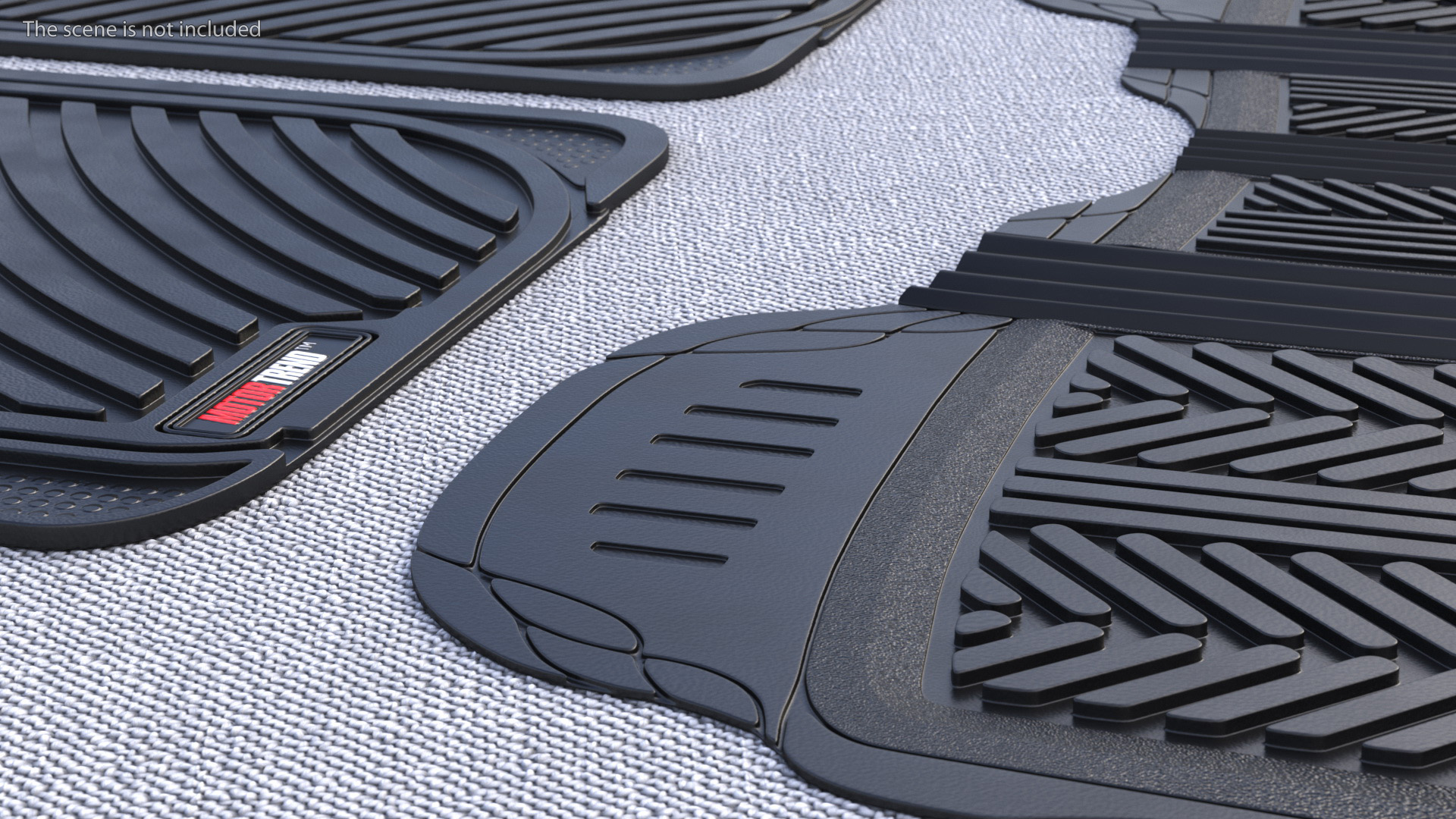 3D model Motor Trend All-Season Rubber Car Mats Rigged